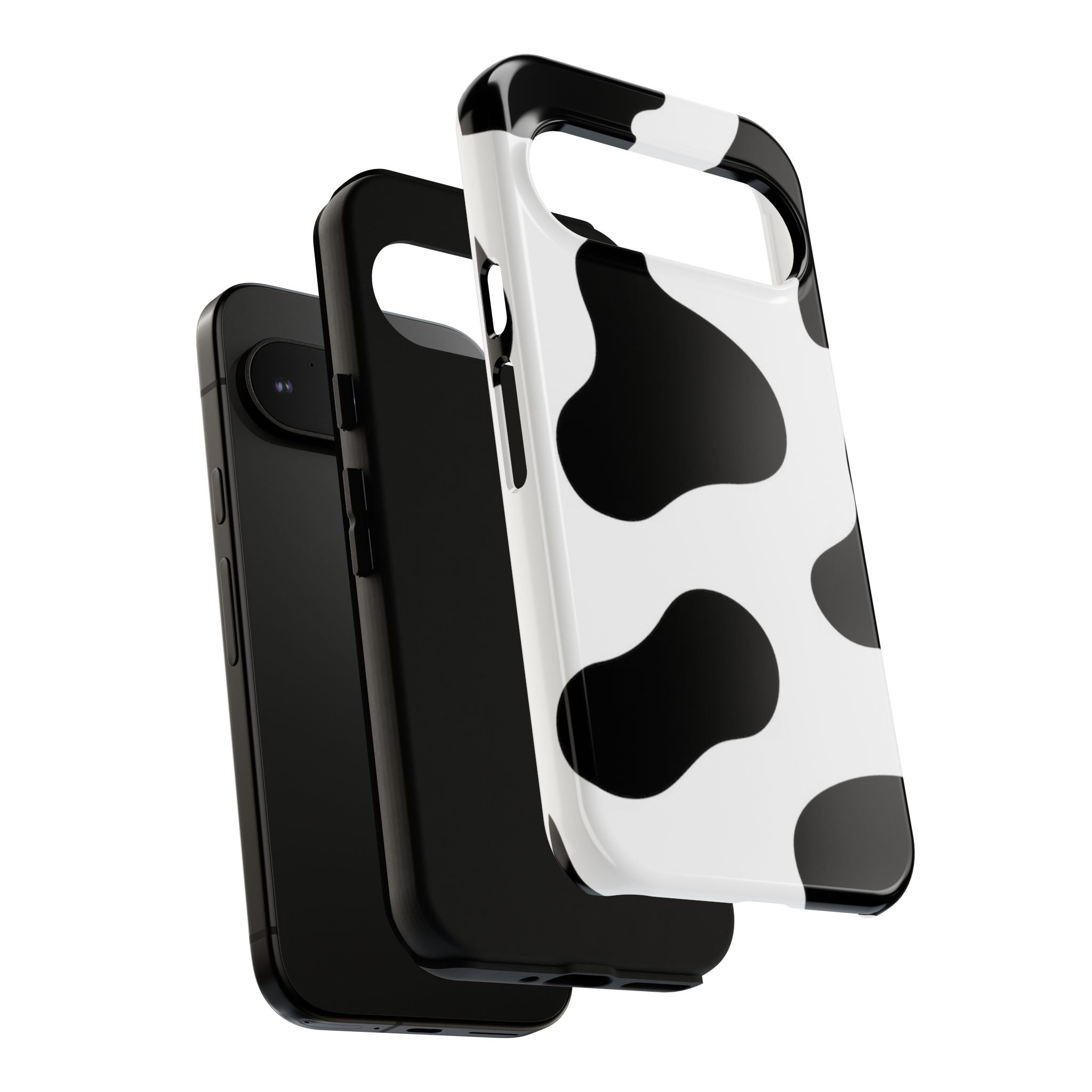 Black and White Cow Print Phone Case, Cute Tough Cases, Animal Print Case, Stylish Smartphone Accessories, Cow Lover Gift