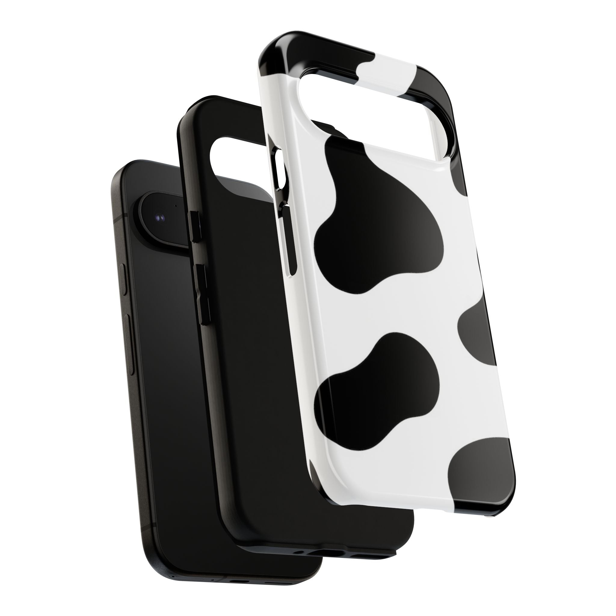 Black and White Cow Print Phone Case, Cute Tough Cases, Animal Print Case, Stylish Smartphone Accessories, Cow Lover Gift