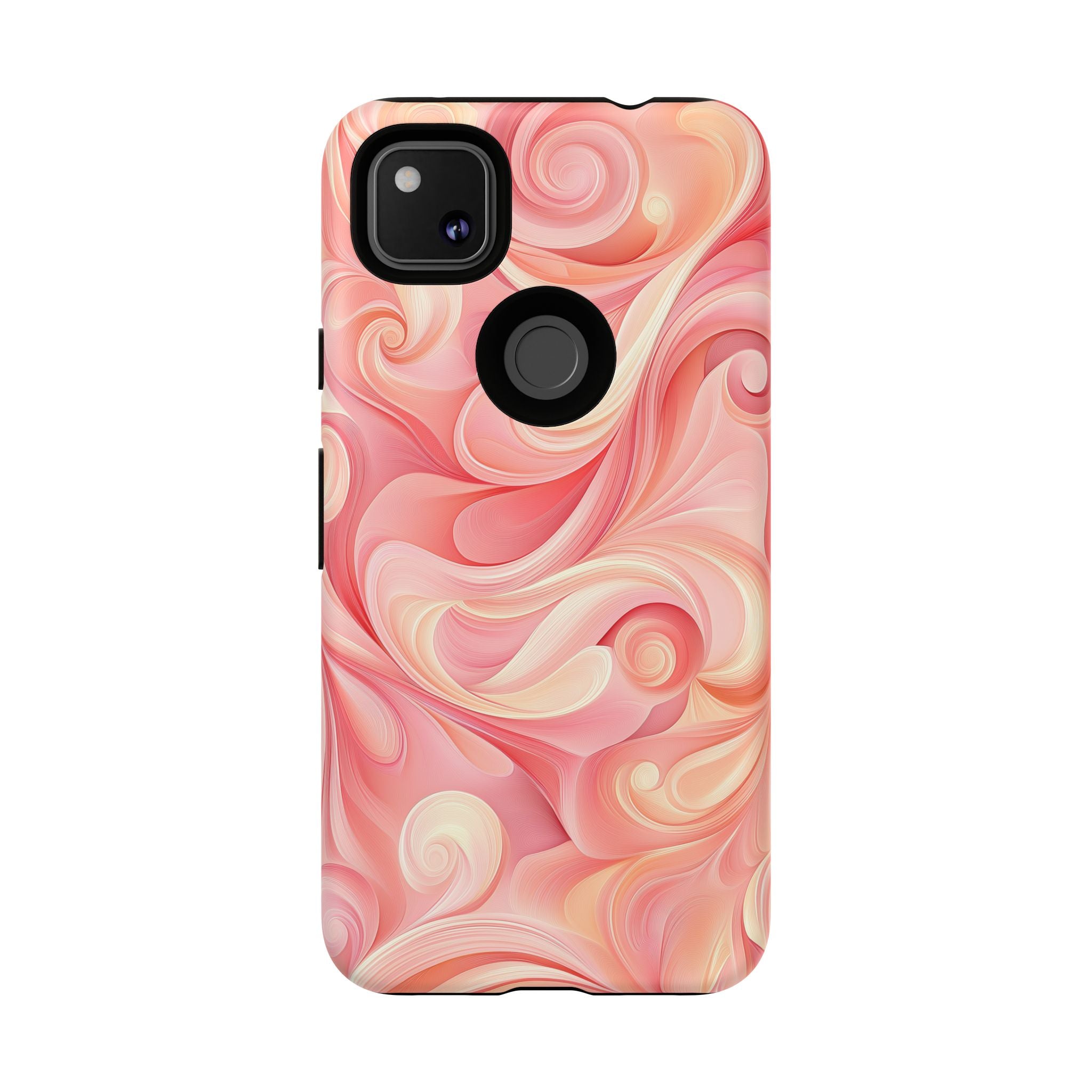 Stylish Phone Case - Tough Cases with Abstract Pink Swirls