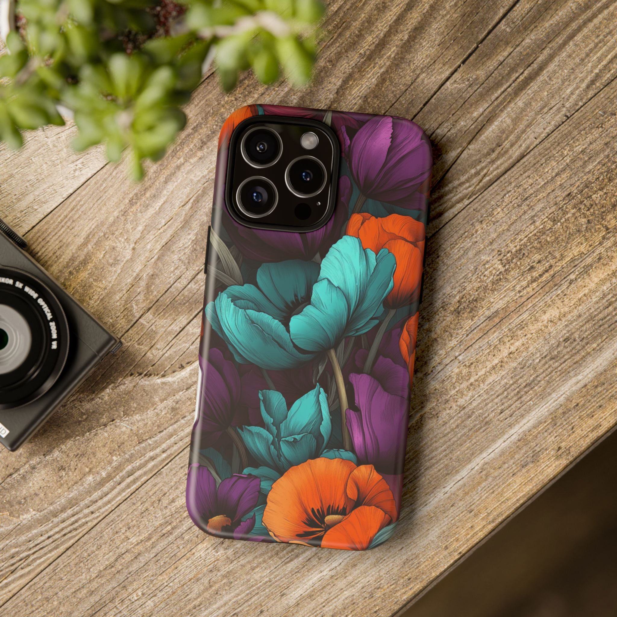 Floral Phone Case - Vibrant Flower Tough Case