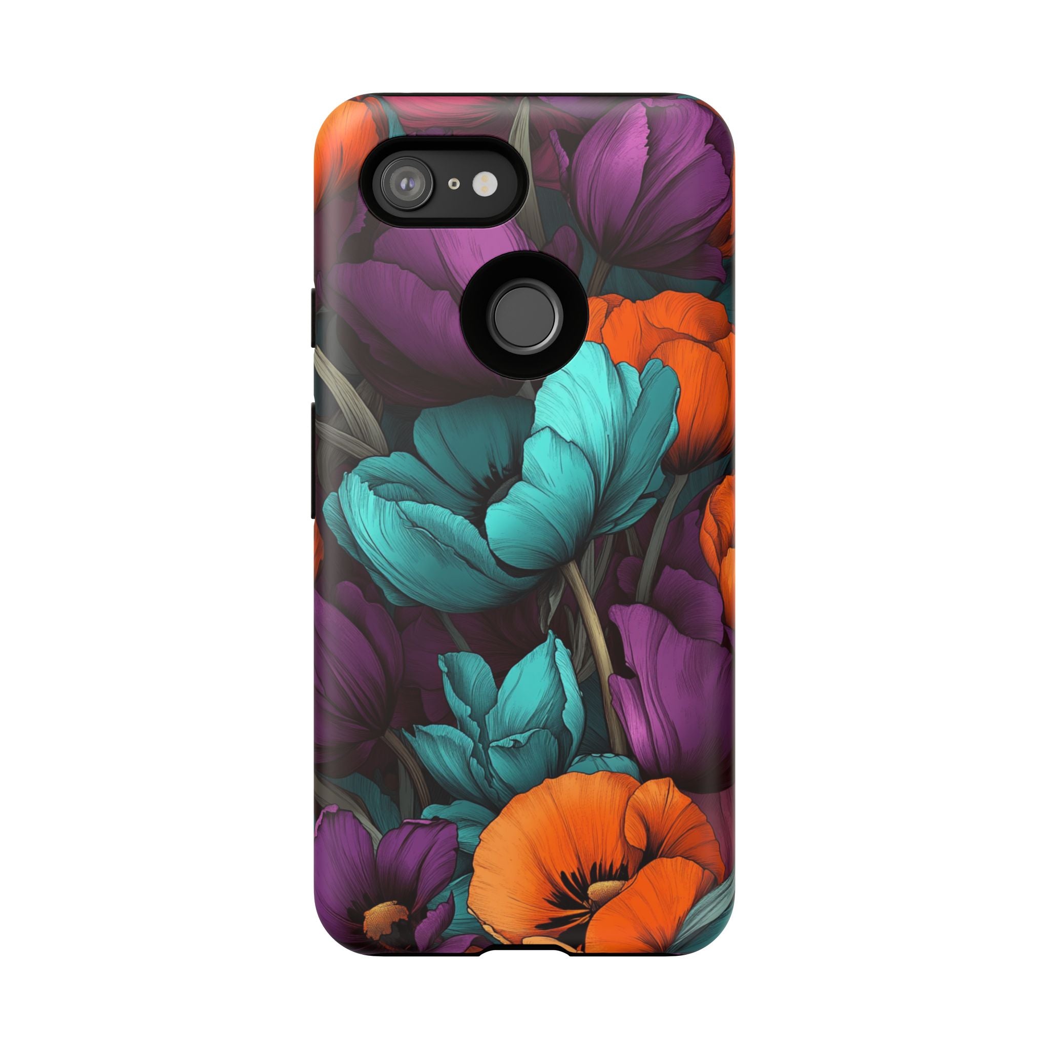 Floral Phone Case - Vibrant Flower Tough Case