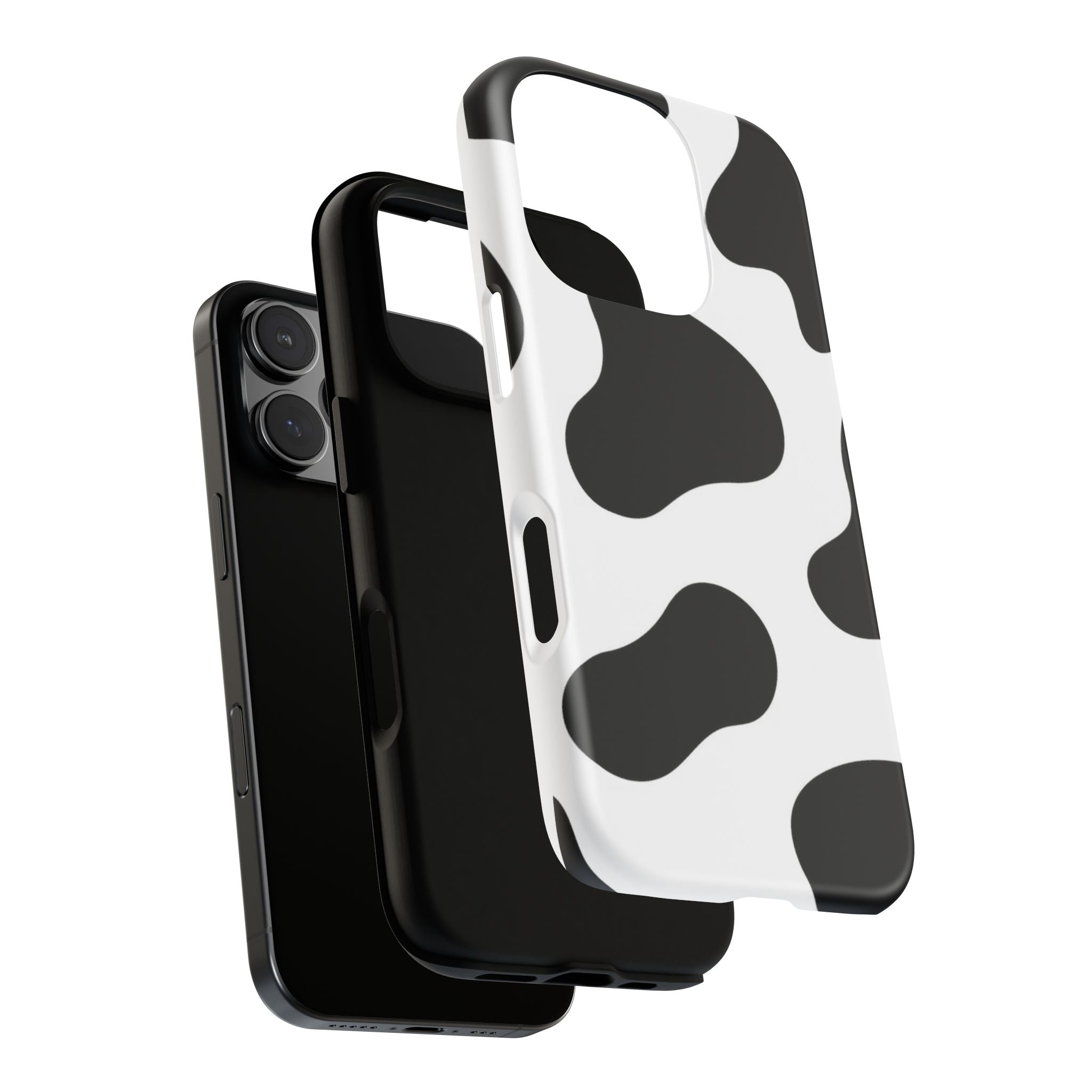 Black and White Cow Print Phone Case, Cute Tough Cases, Animal Print Case, Stylish Smartphone Accessories, Cow Lover Gift
