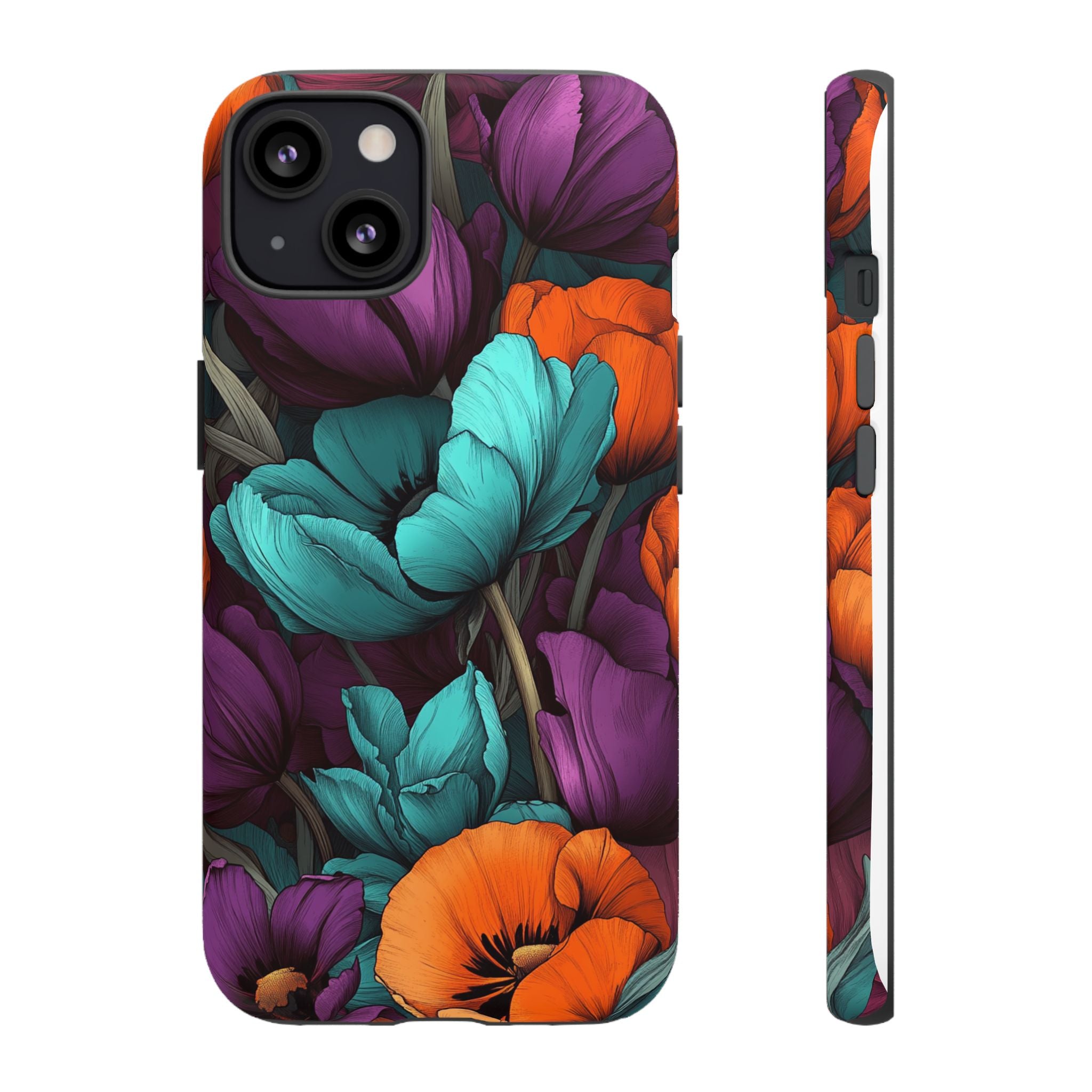 Floral Phone Case - Vibrant Flower Tough Case