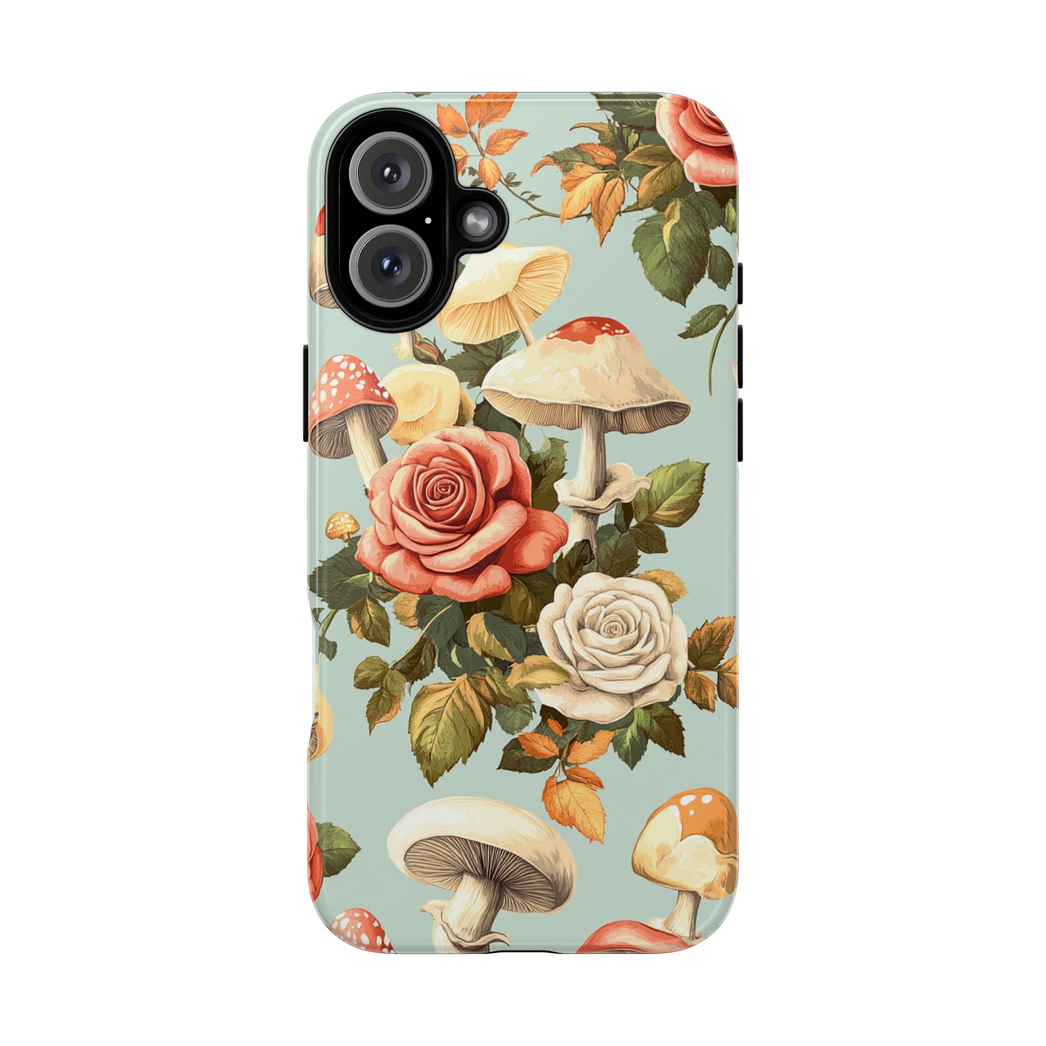 Floral Phone Case - Tough Cases with Mushroom and Rose