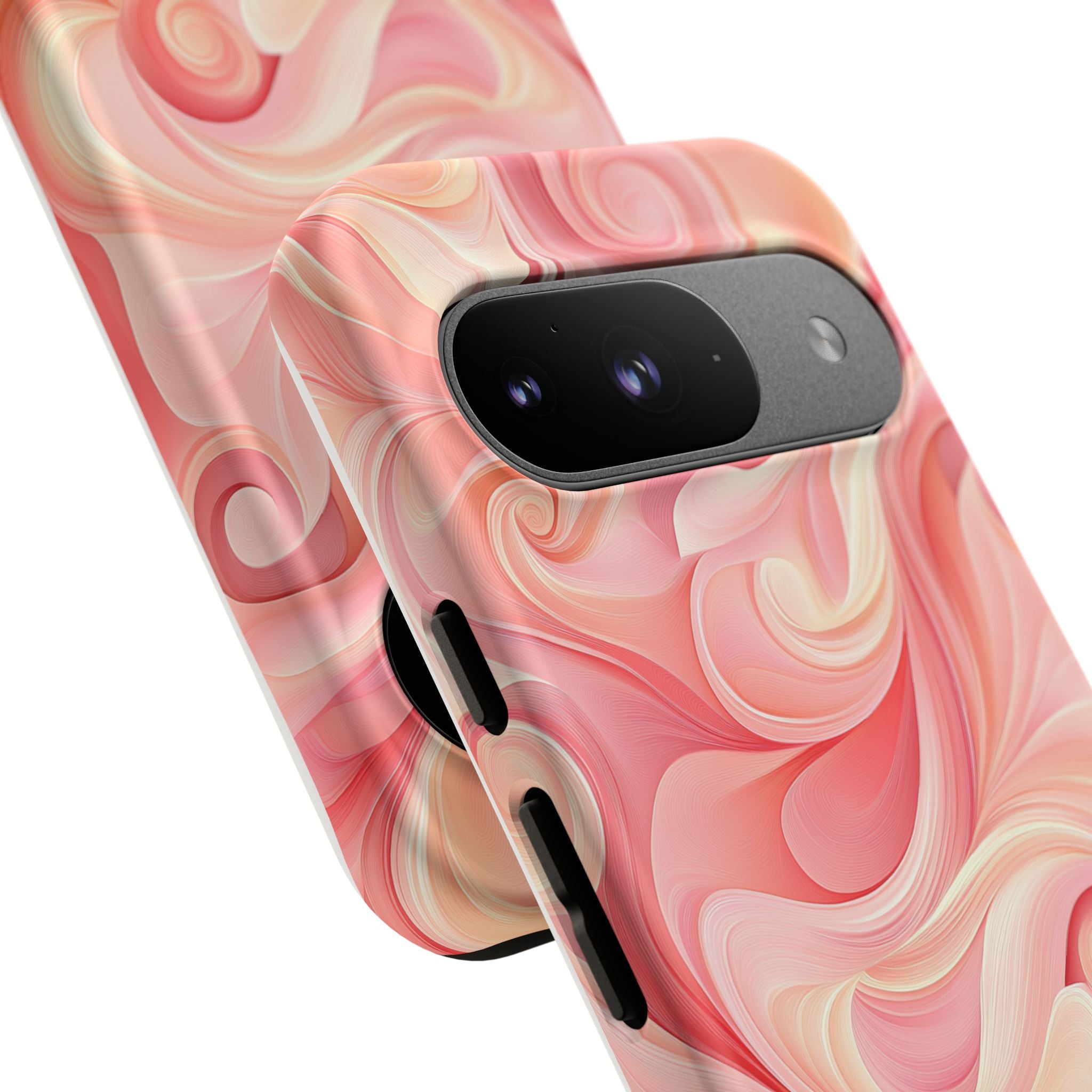 Stylish Phone Case - Tough Cases with Abstract Pink Swirls