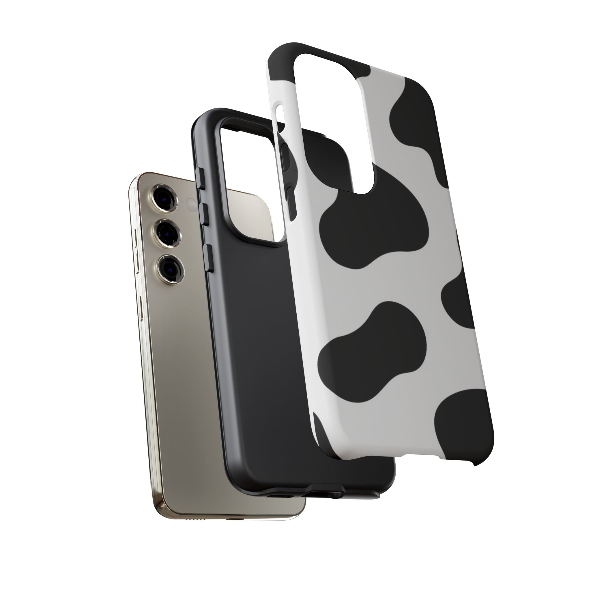 Black and White Cow Print Phone Case, Cute Tough Cases, Animal Print Case, Stylish Smartphone Accessories, Cow Lover Gift