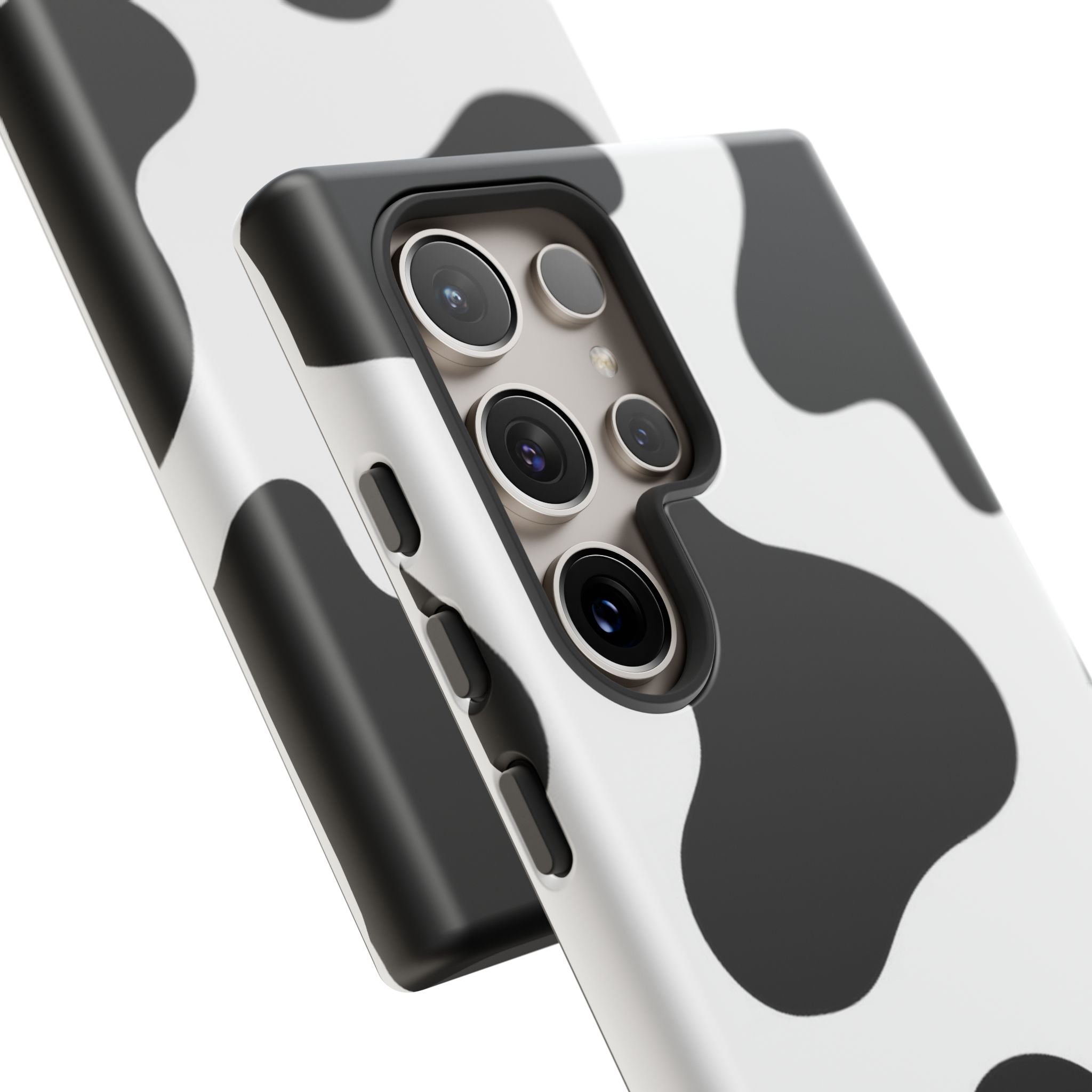 Black and White Cow Print Phone Case, Cute Tough Cases, Animal Print Case, Stylish Smartphone Accessories, Cow Lover Gift