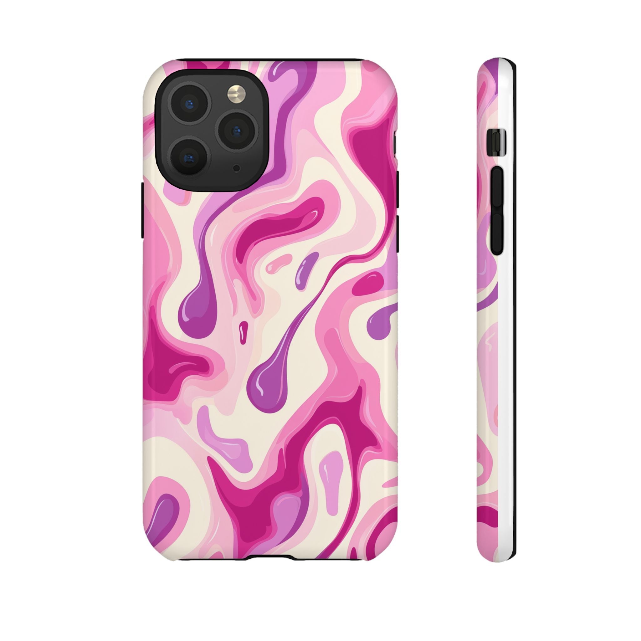 Colorful Phone Case with Abstract Pink Design