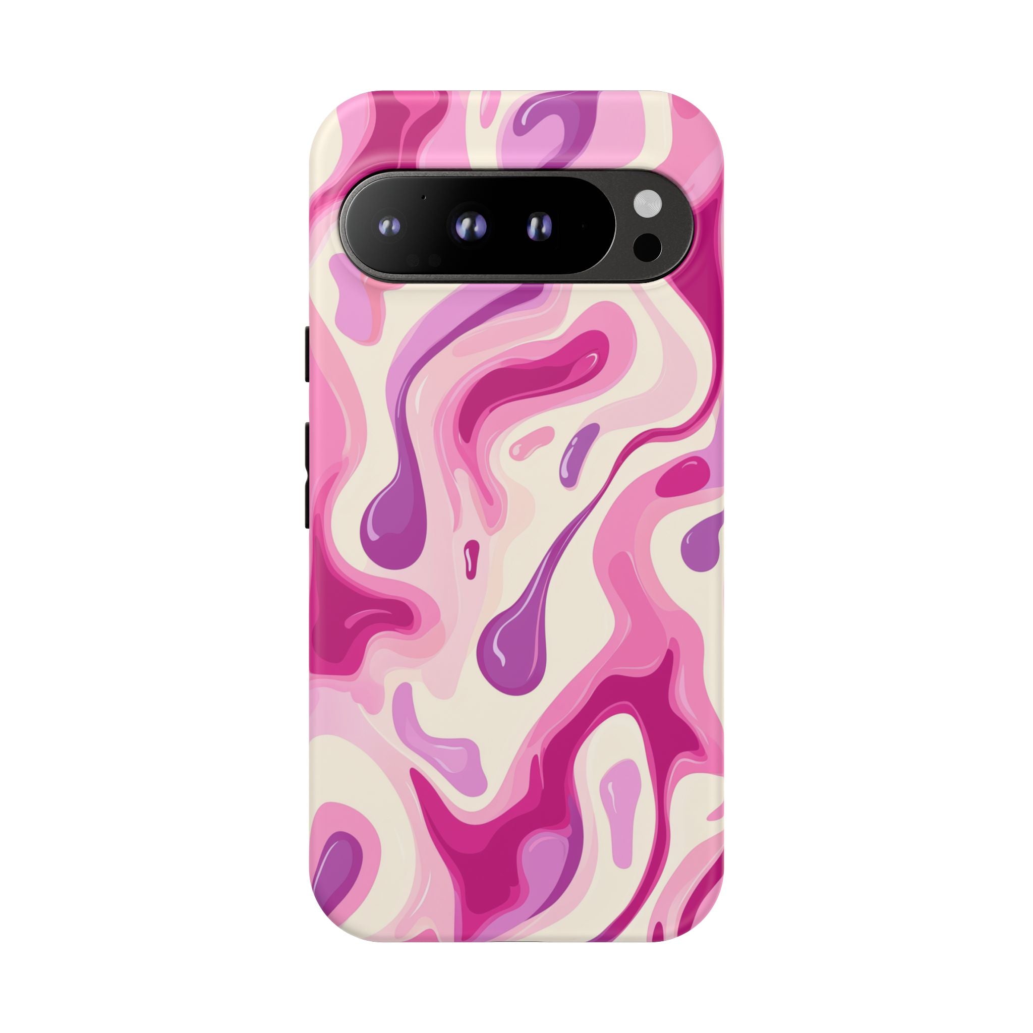 Colorful Phone Case with Abstract Pink Design