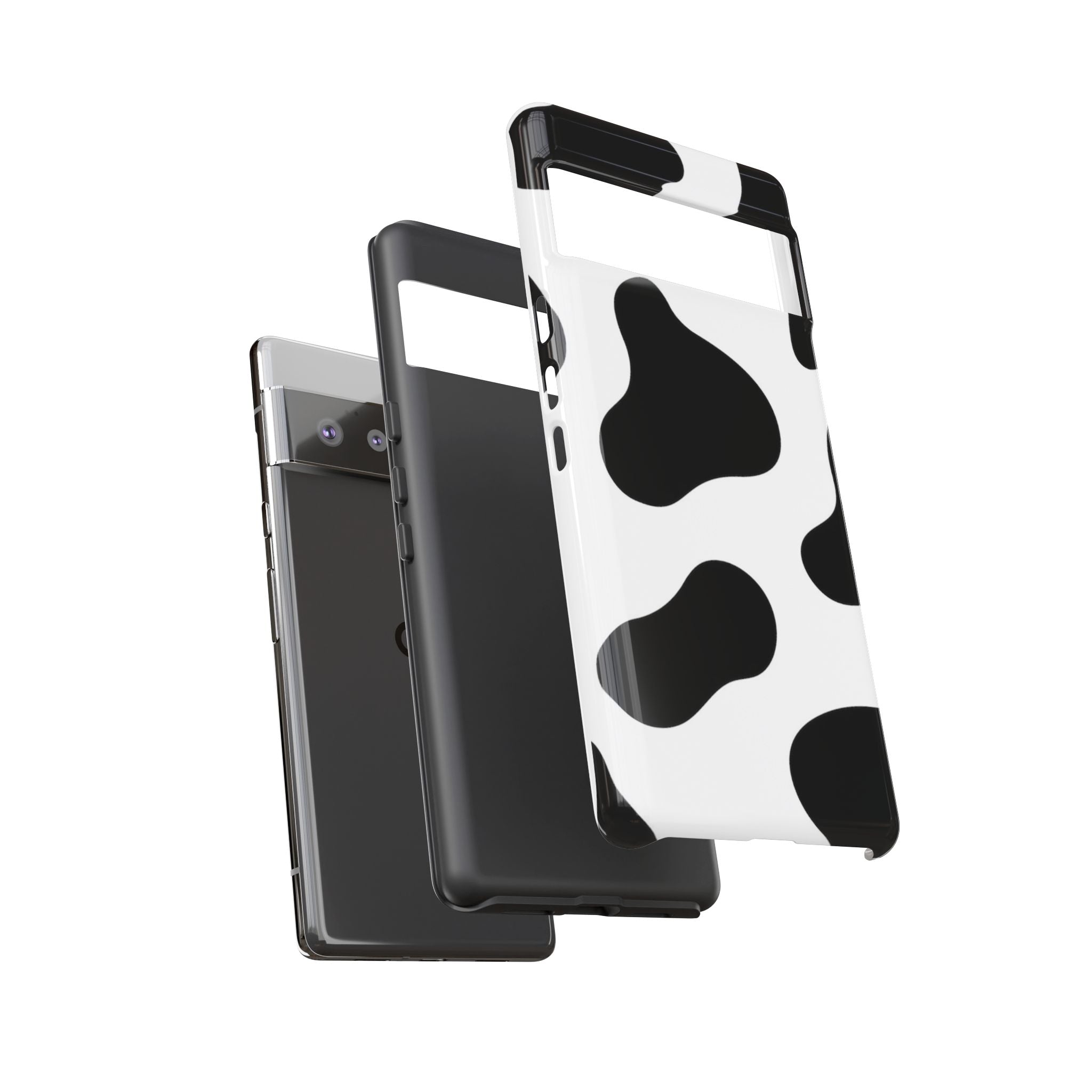 Black and White Cow Print Phone Case, Cute Tough Cases, Animal Print Case, Stylish Smartphone Accessories, Cow Lover Gift