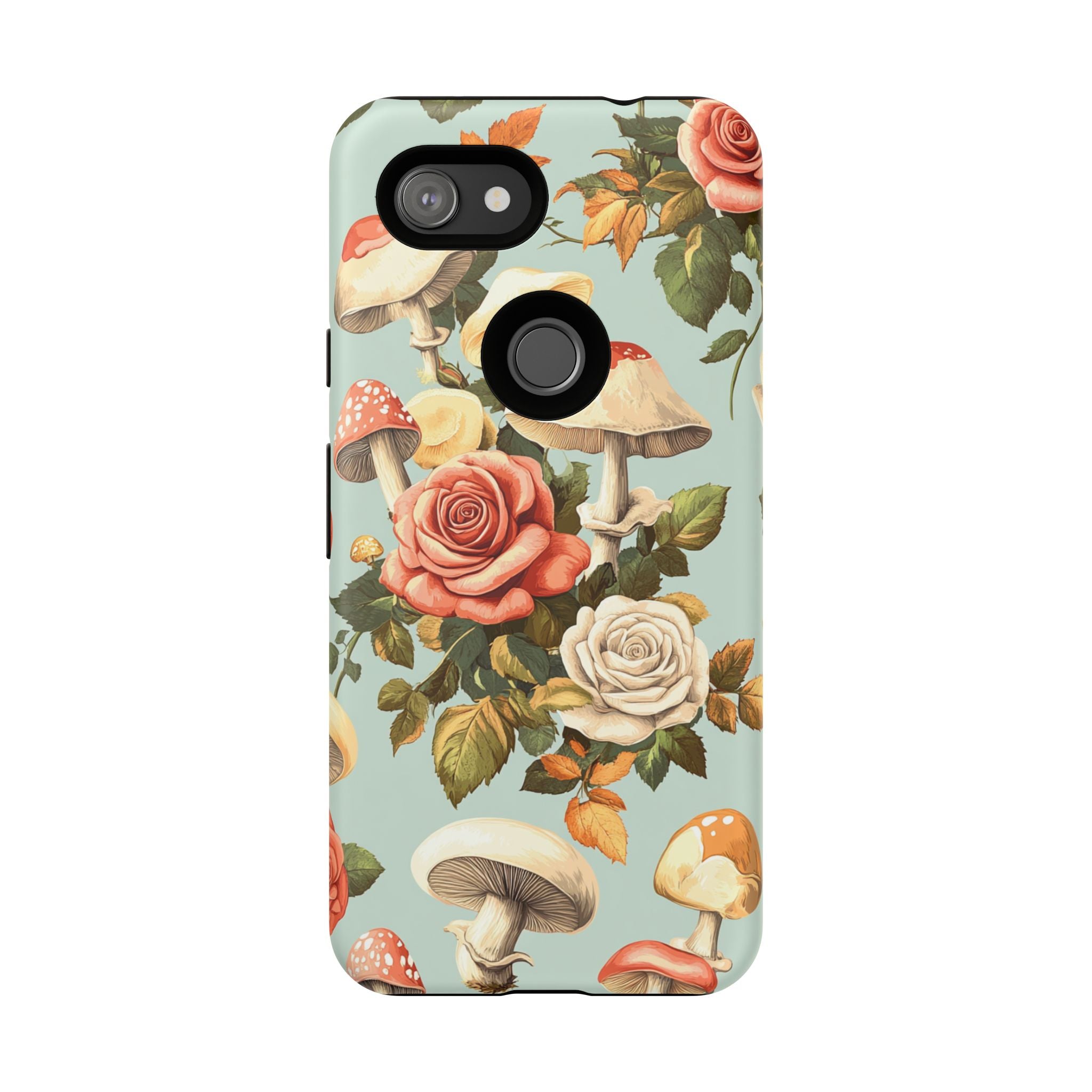 Floral Phone Case - Tough Cases with Mushroom and Rose