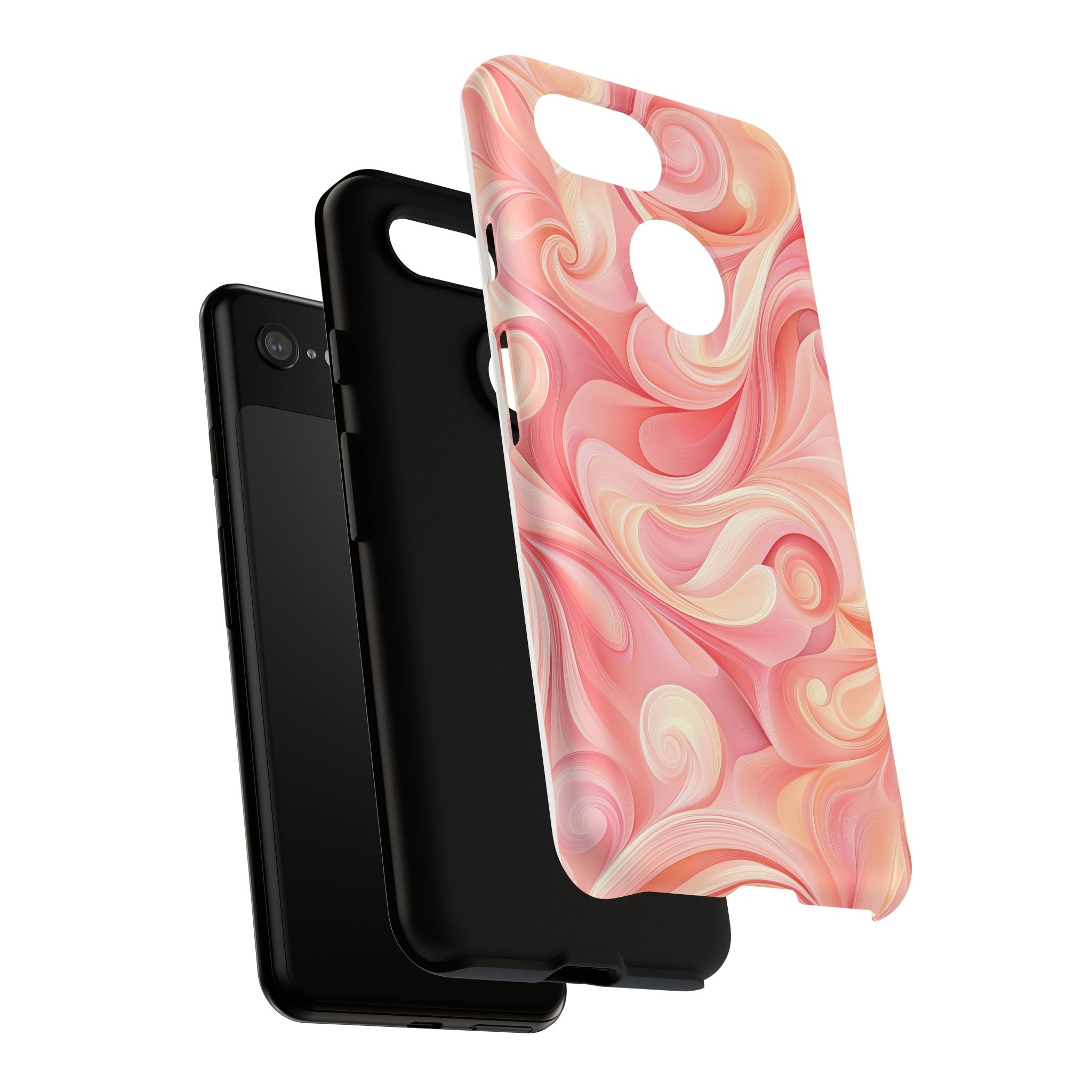Stylish Phone Case - Tough Cases with Abstract Pink Swirls
