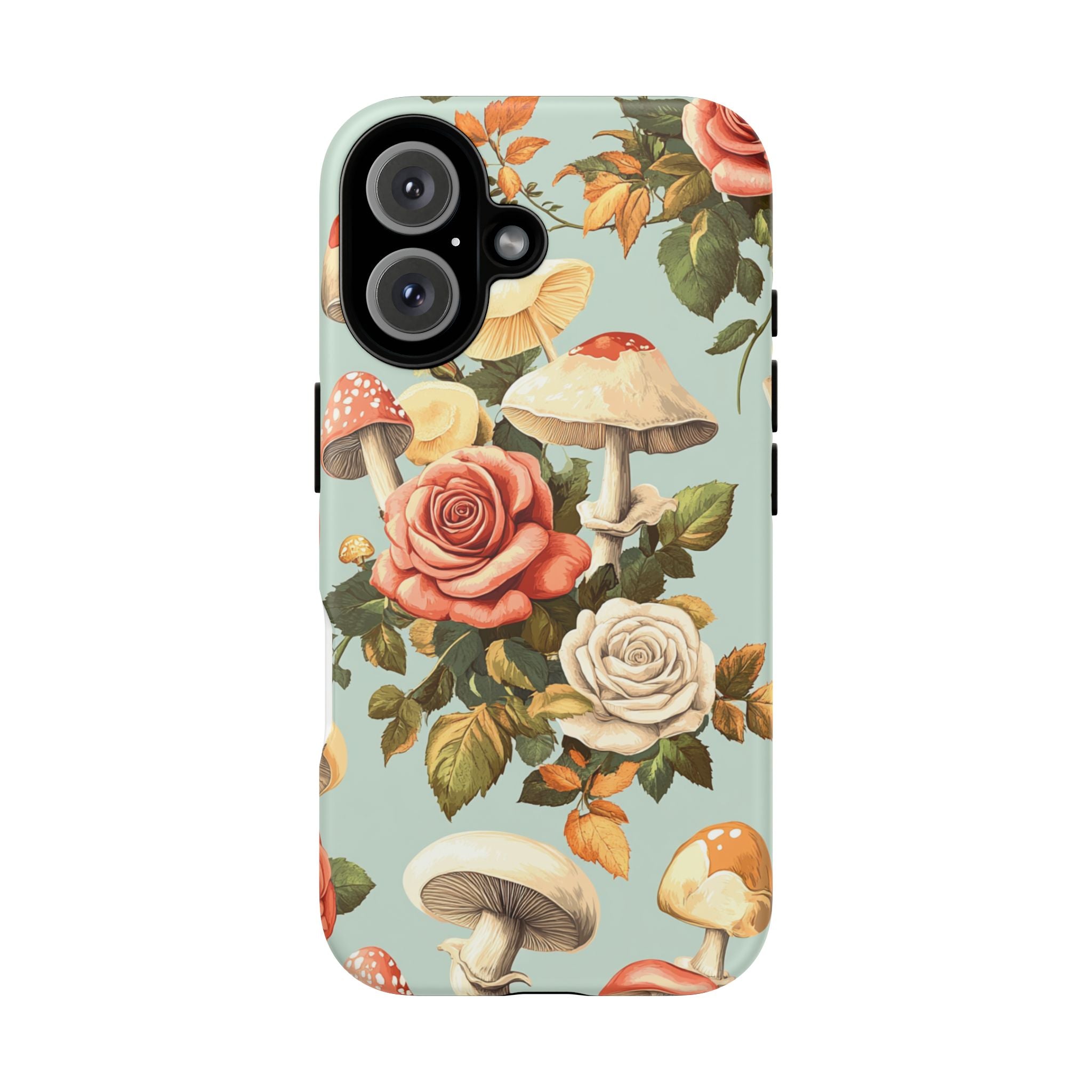 Floral Phone Case - Tough Cases with Mushroom and Rose