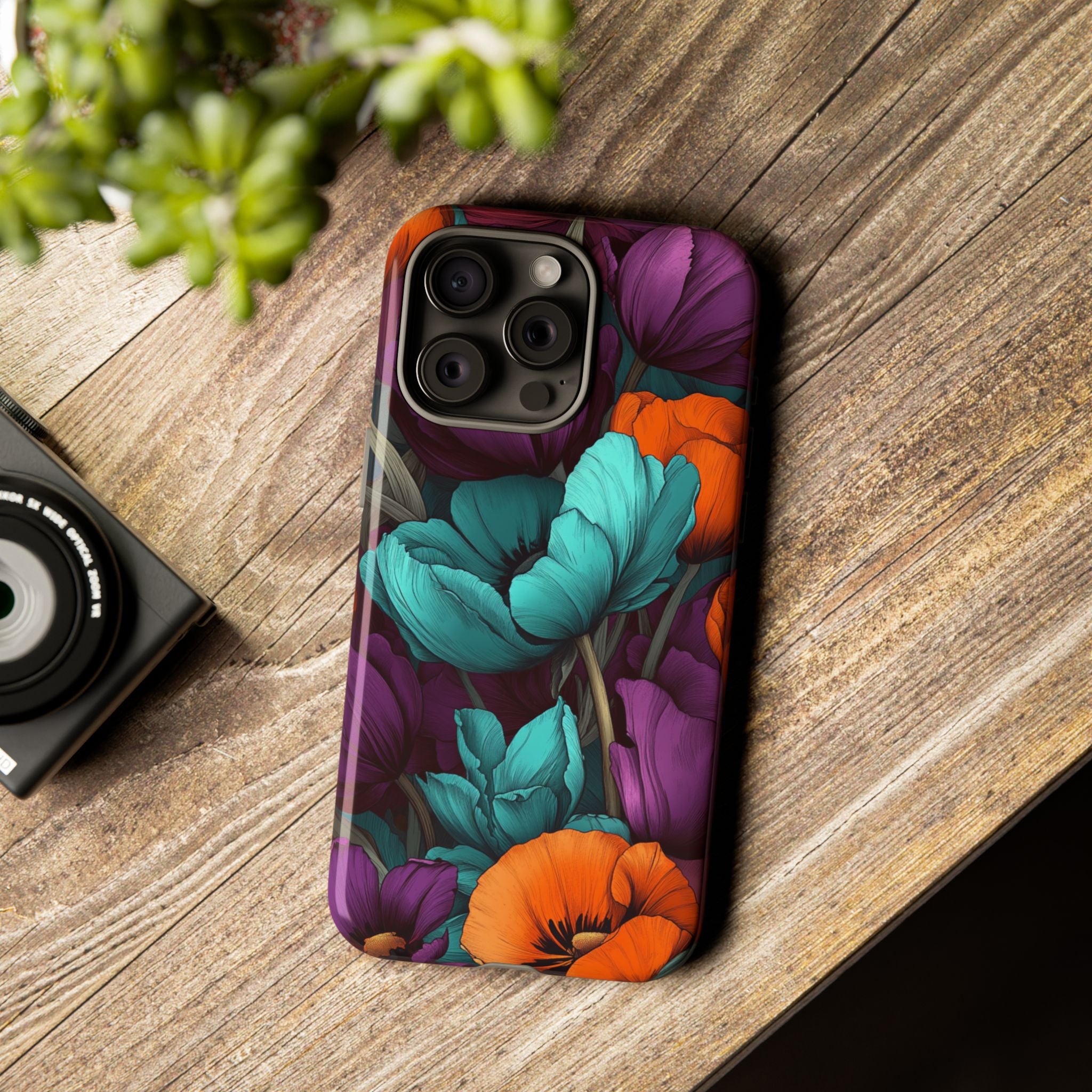 Floral Phone Case - Vibrant Flower Tough Case