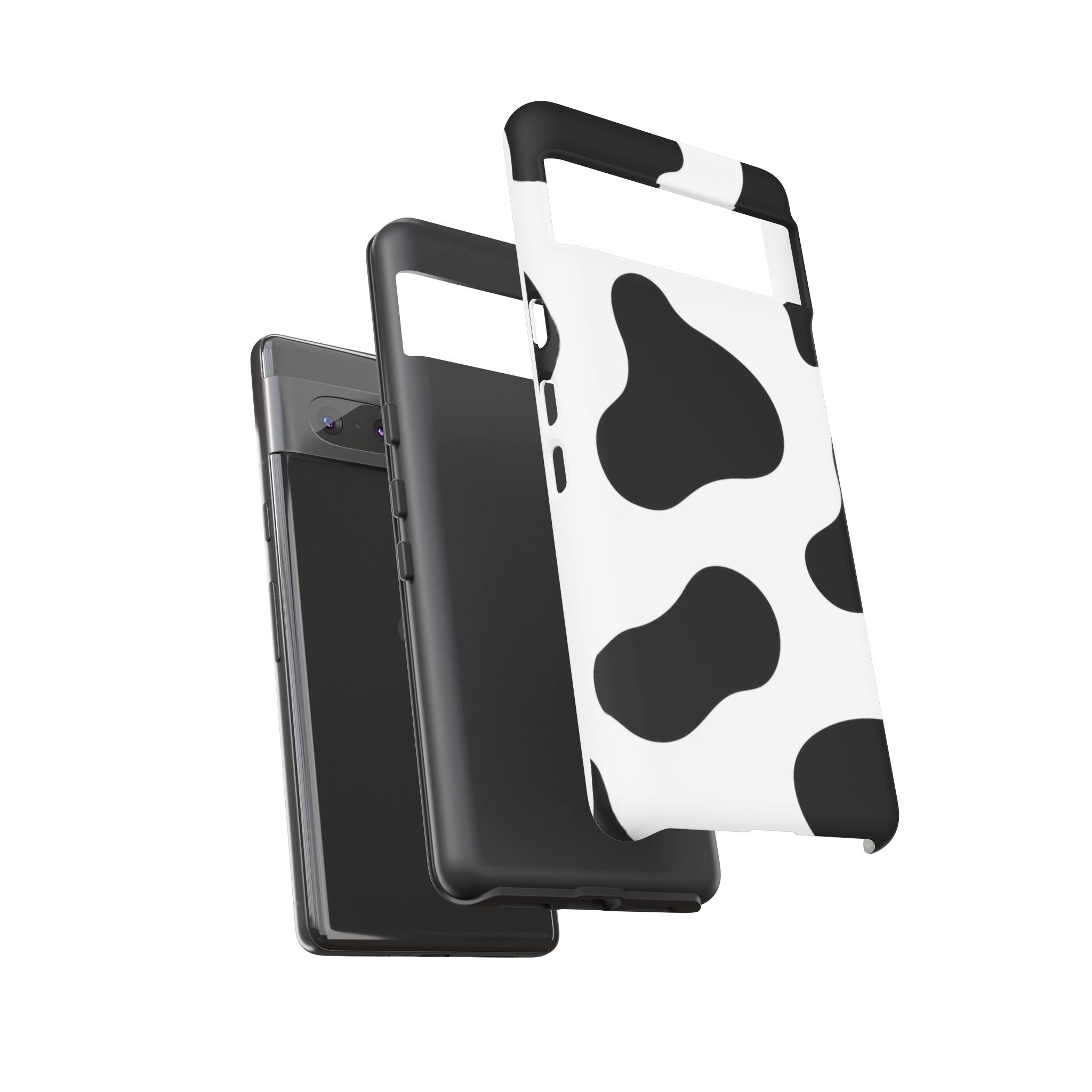 Black and White Cow Print Phone Case, Cute Tough Cases, Animal Print Case, Stylish Smartphone Accessories, Cow Lover Gift