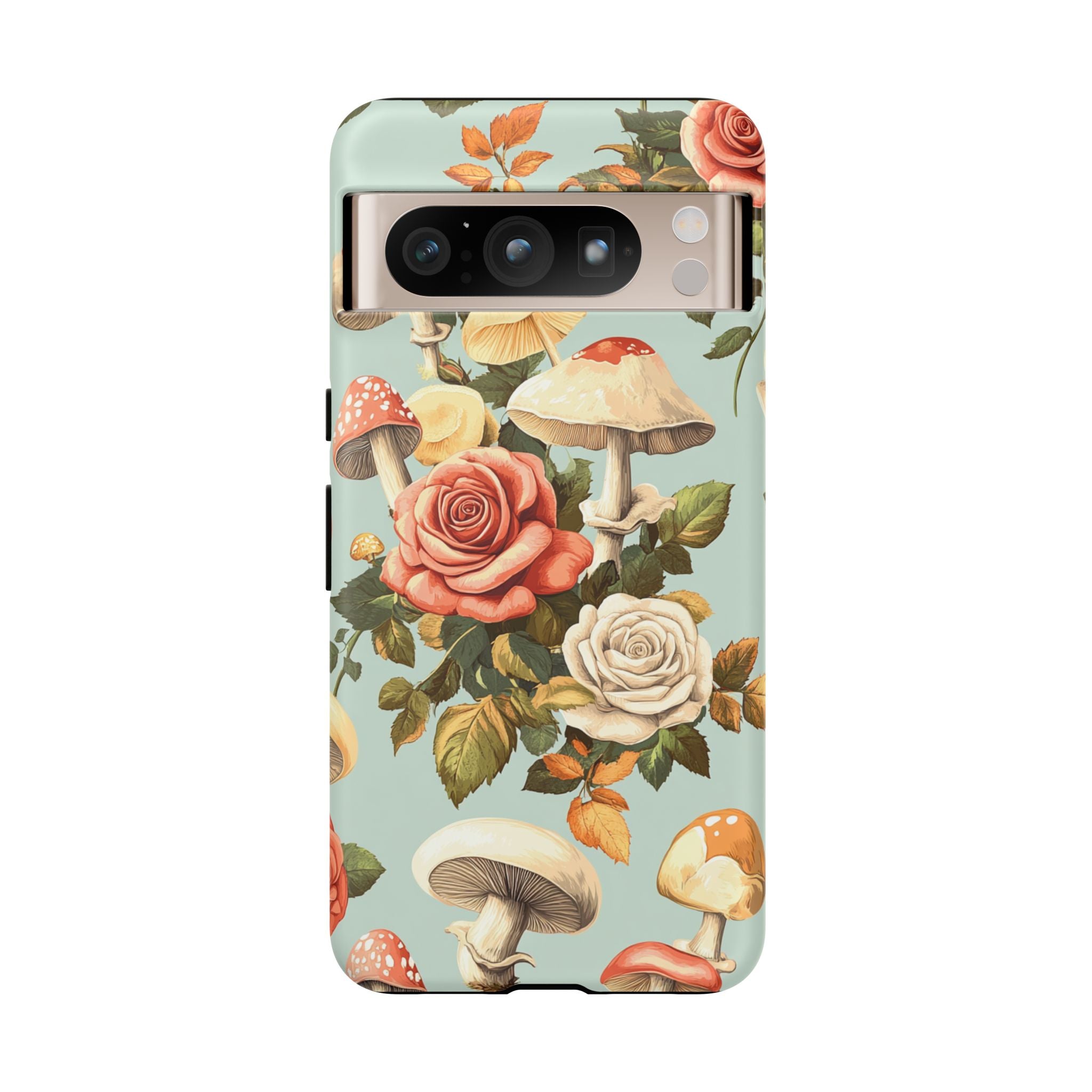 Floral Phone Case - Tough Cases with Mushroom and Rose