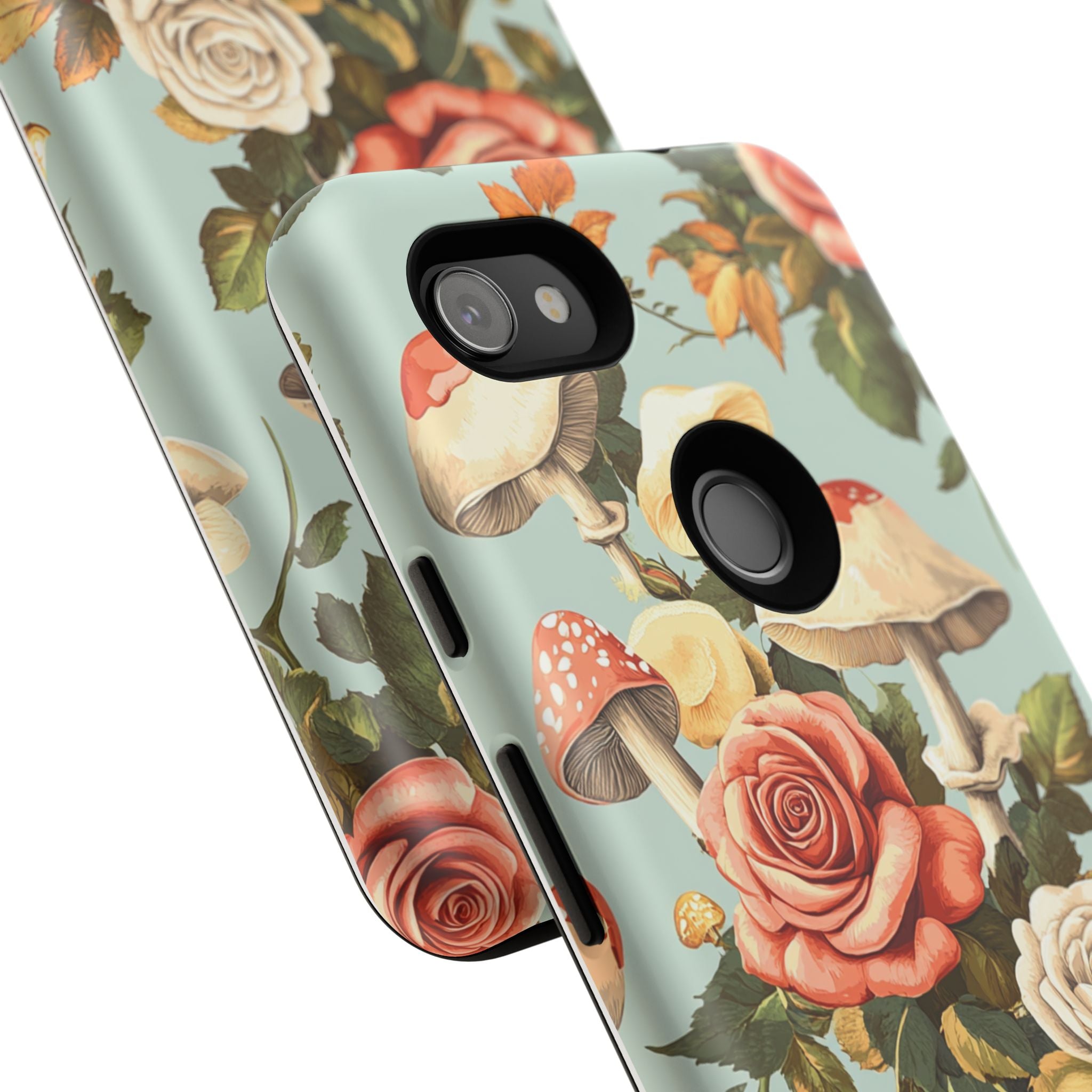 Floral Phone Case - Tough Cases with Mushroom and Rose