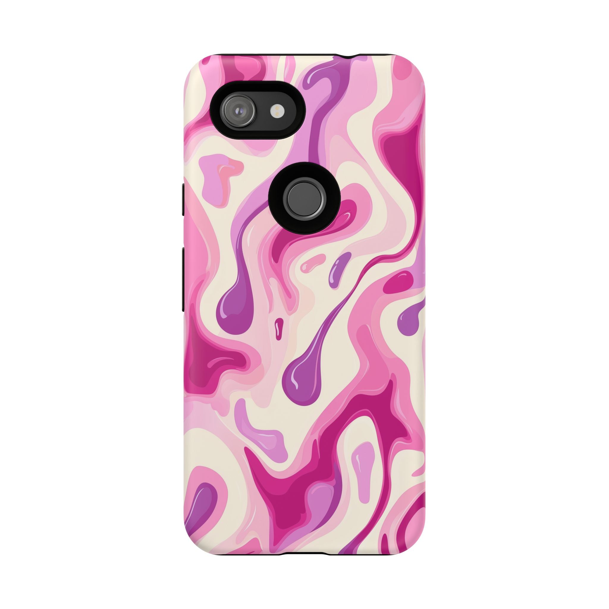 Colorful Phone Case with Abstract Pink Design
