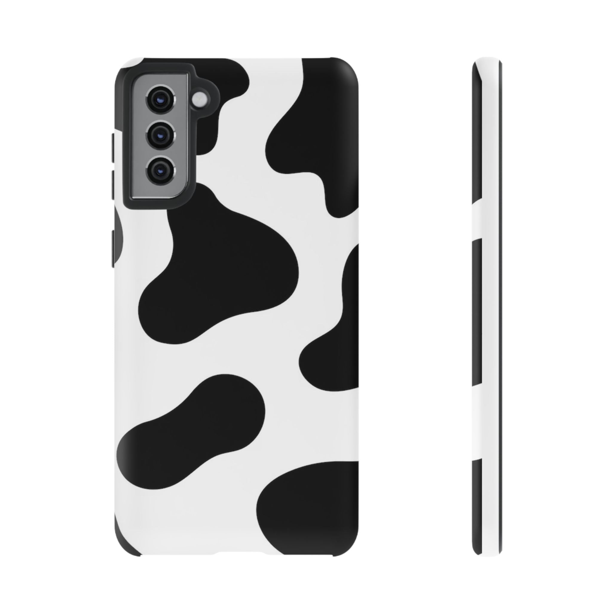 Black and White Cow Print Phone Case, Cute Tough Cases, Animal Print Case, Stylish Smartphone Accessories, Cow Lover Gift
