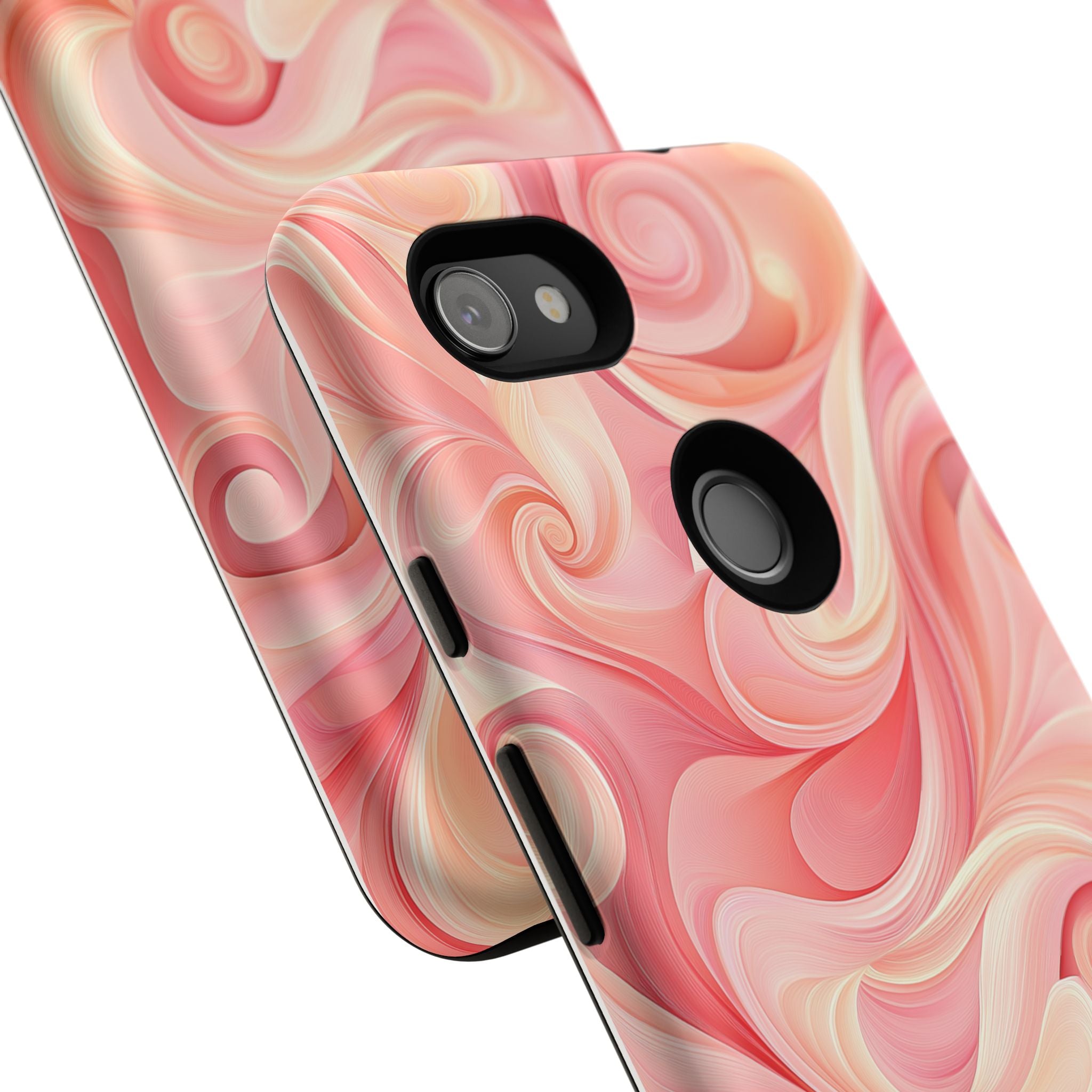 Stylish Phone Case - Tough Cases with Abstract Pink Swirls