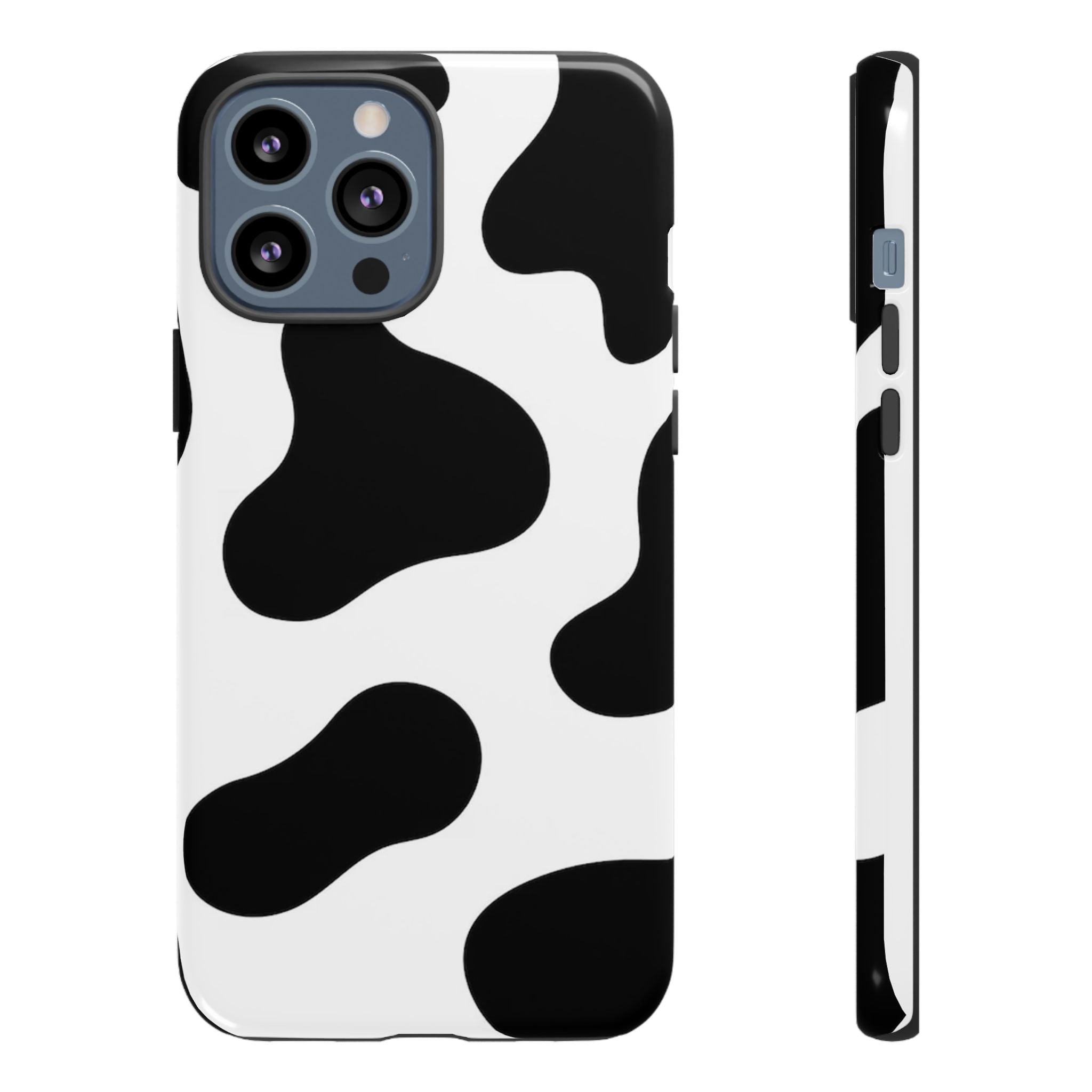 Black and White Cow Print Phone Case, Cute Tough Cases, Animal Print Case, Stylish Smartphone Accessories, Cow Lover Gift