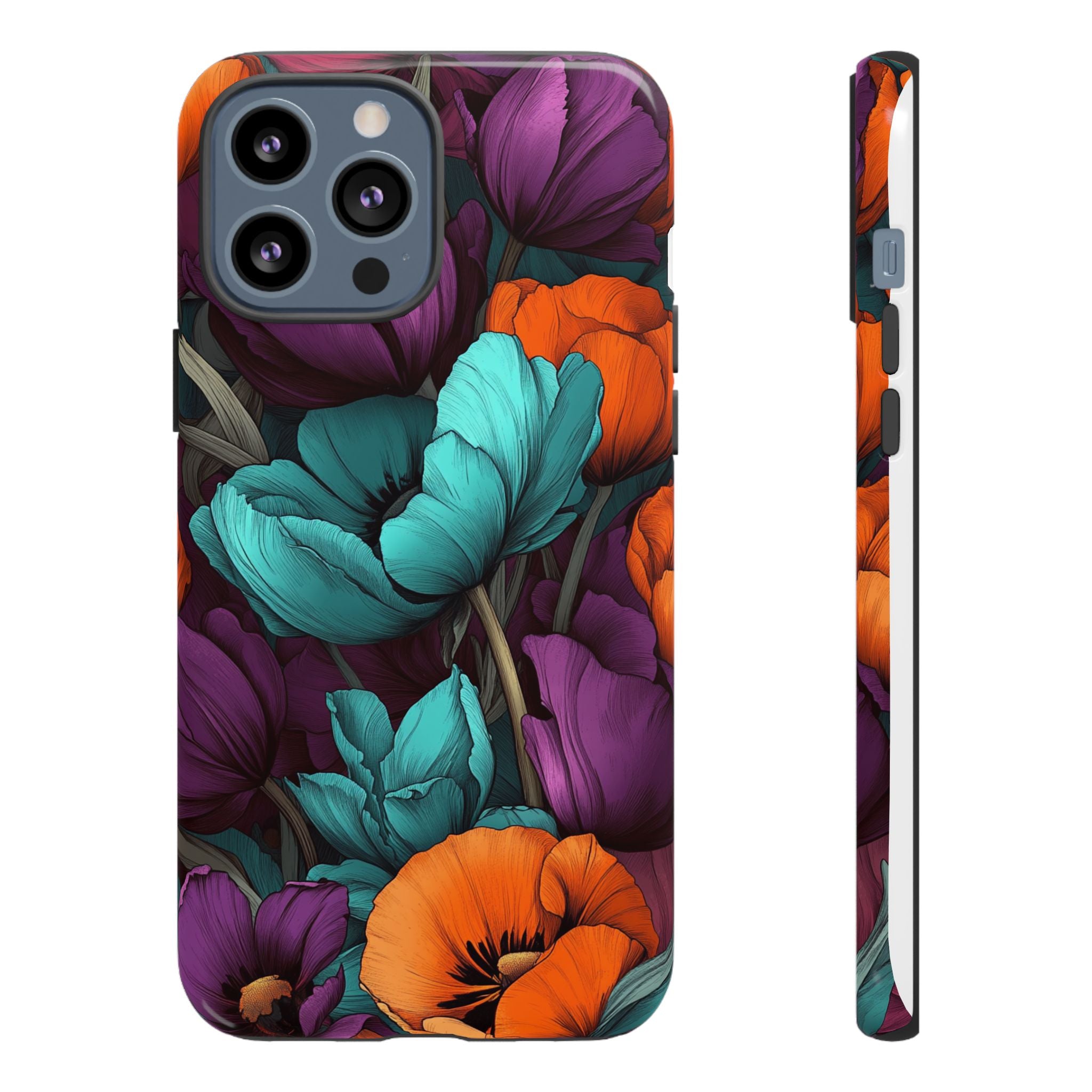 Floral Phone Case - Vibrant Flower Tough Case