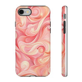 Stylish Phone Case - Tough Cases with Abstract Pink Swirls