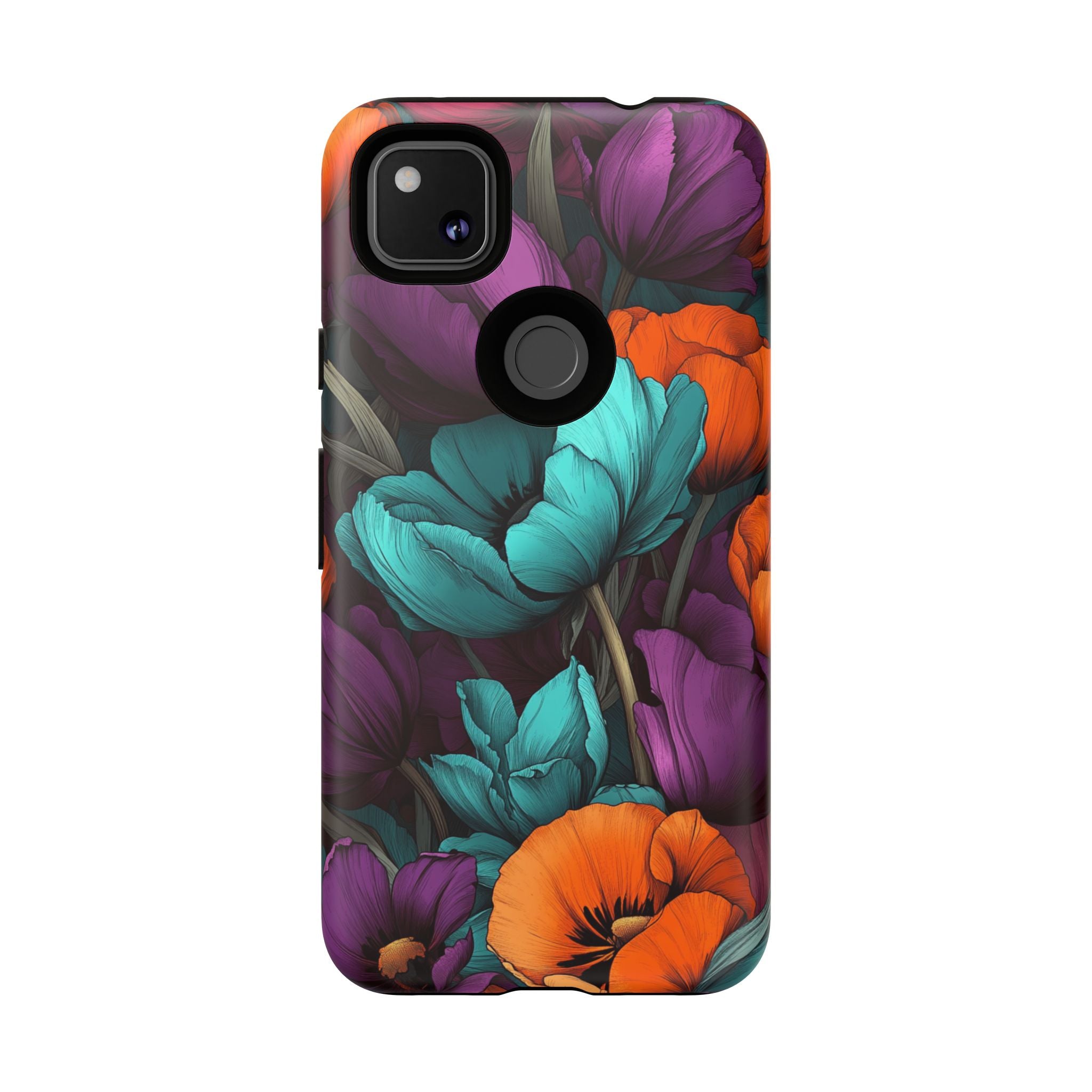 Floral Phone Case - Vibrant Flower Tough Case