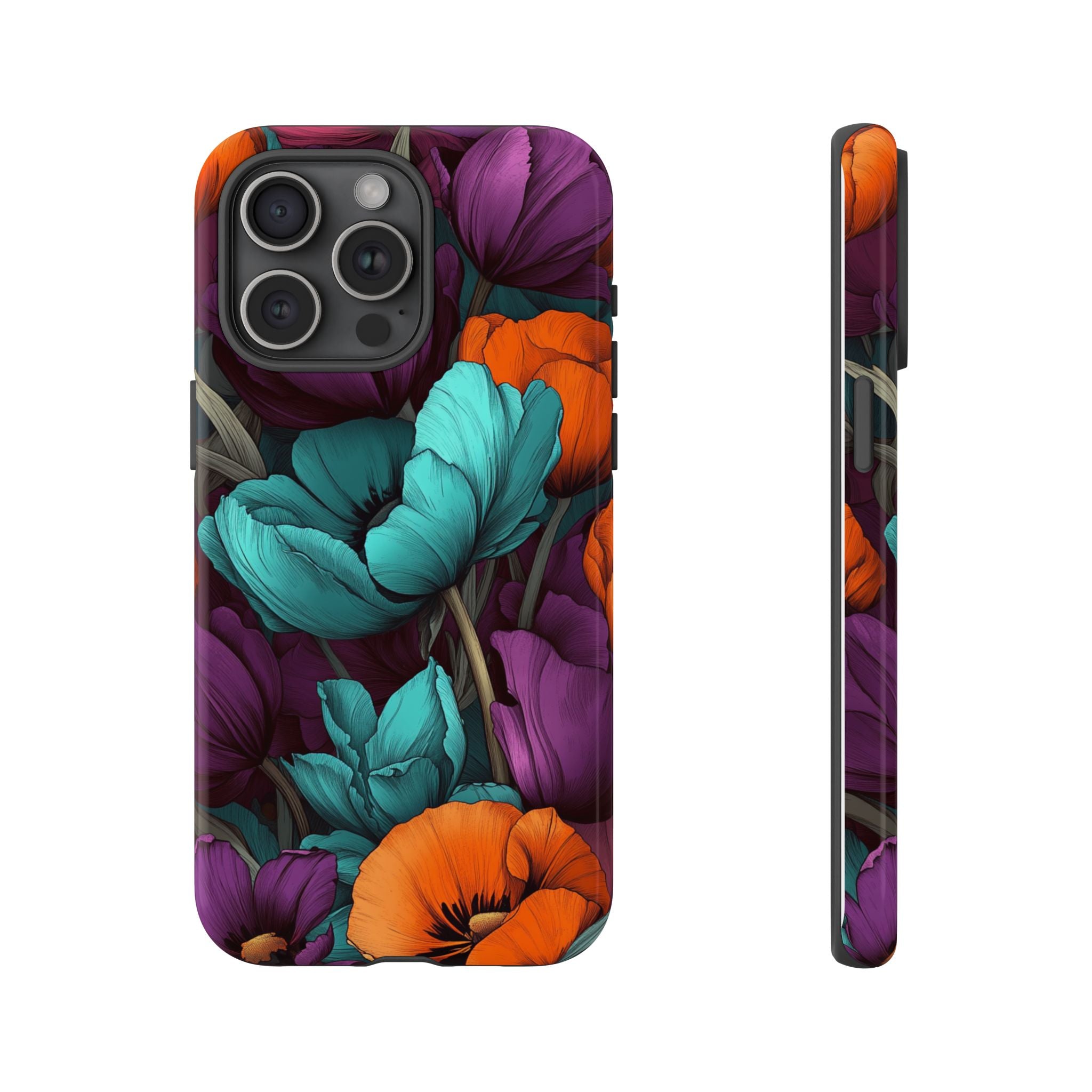 Floral Phone Case - Vibrant Flower Tough Case