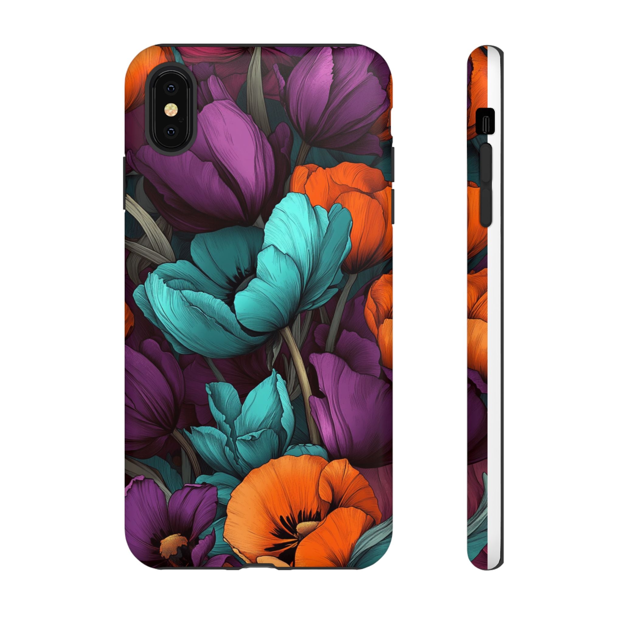 Floral Phone Case - Vibrant Flower Tough Case