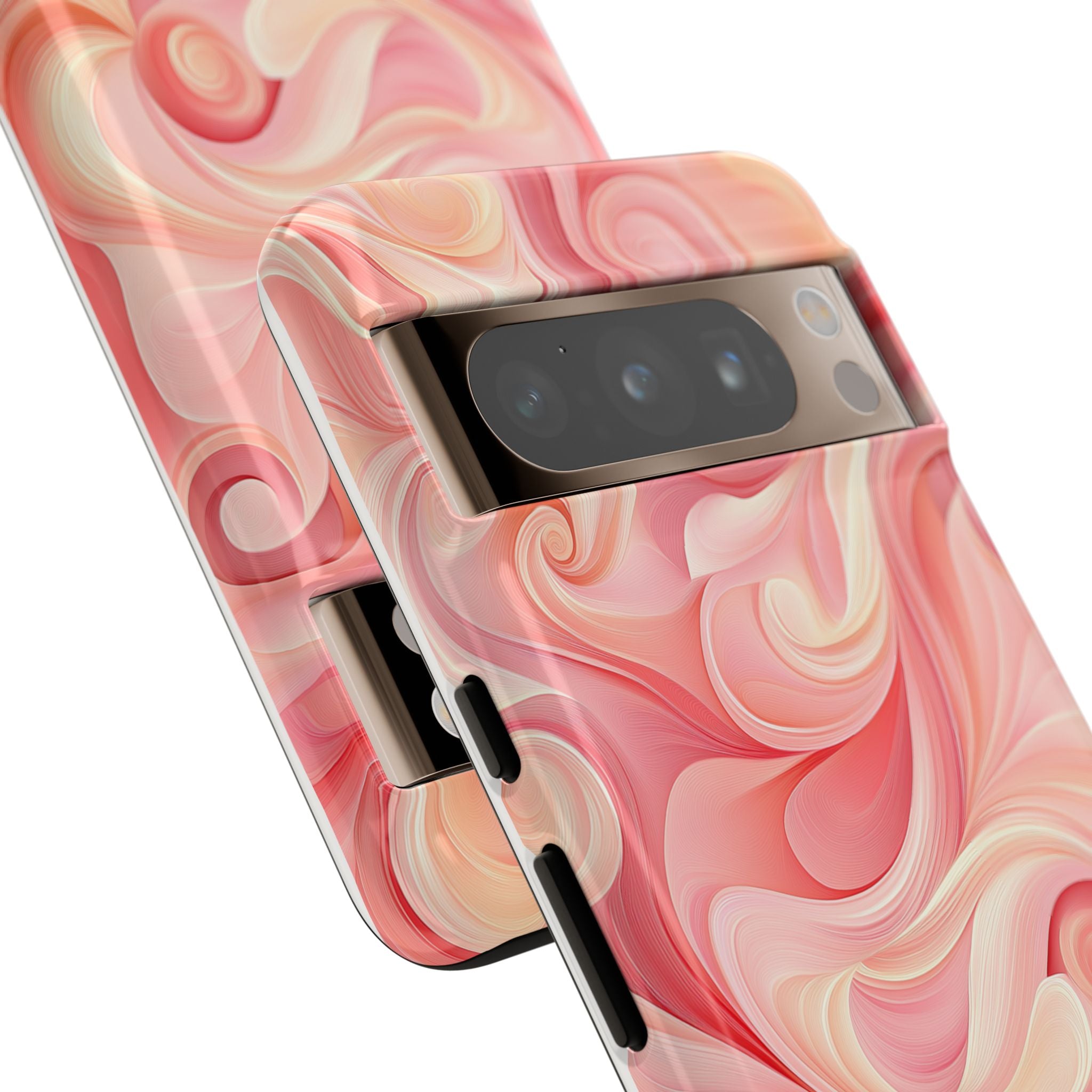 Stylish Phone Case - Tough Cases with Abstract Pink Swirls