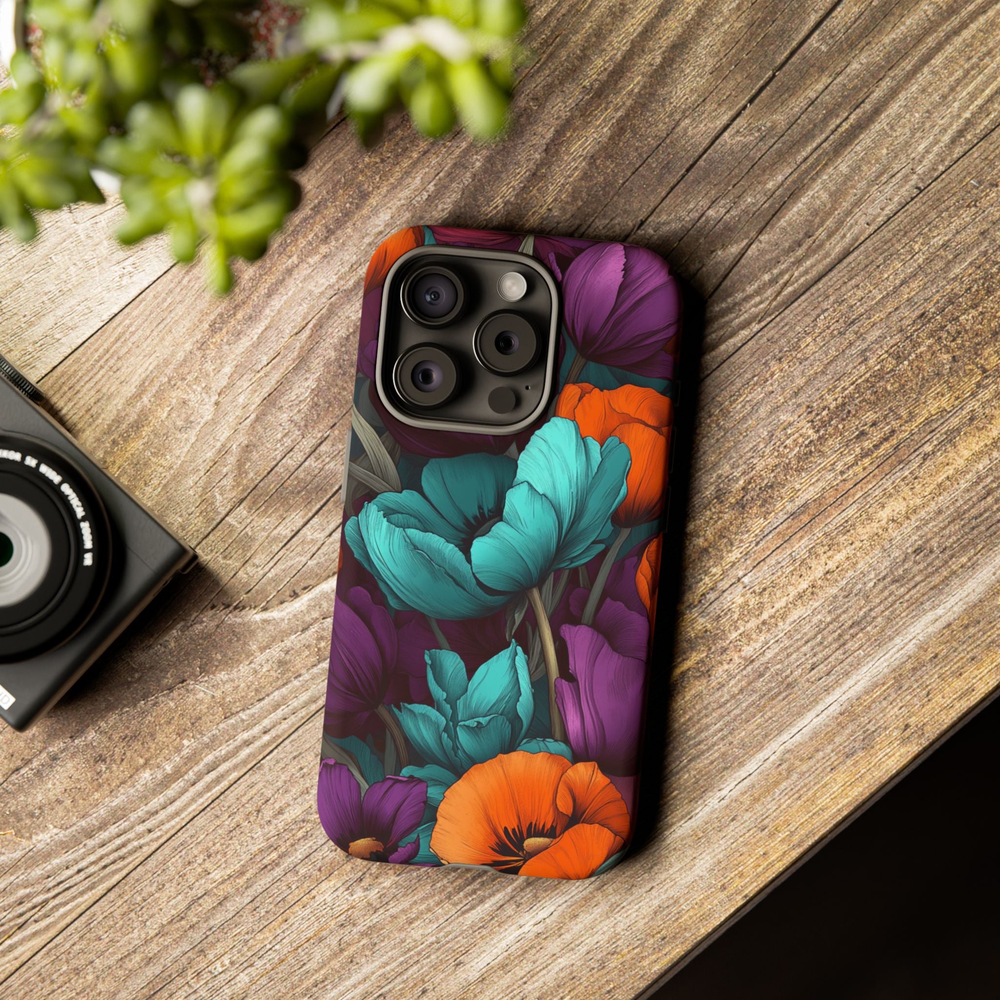 Floral Phone Case - Vibrant Flower Tough Case