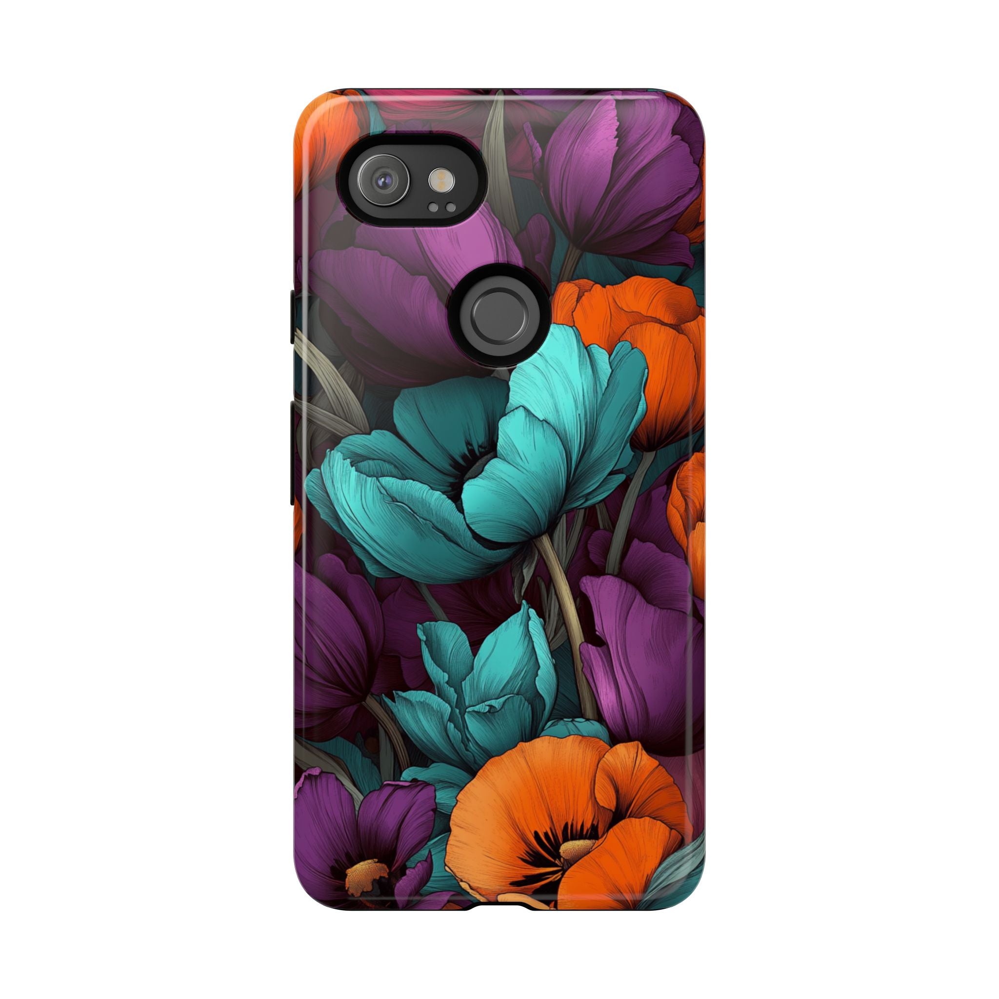 Floral Phone Case - Vibrant Flower Tough Case