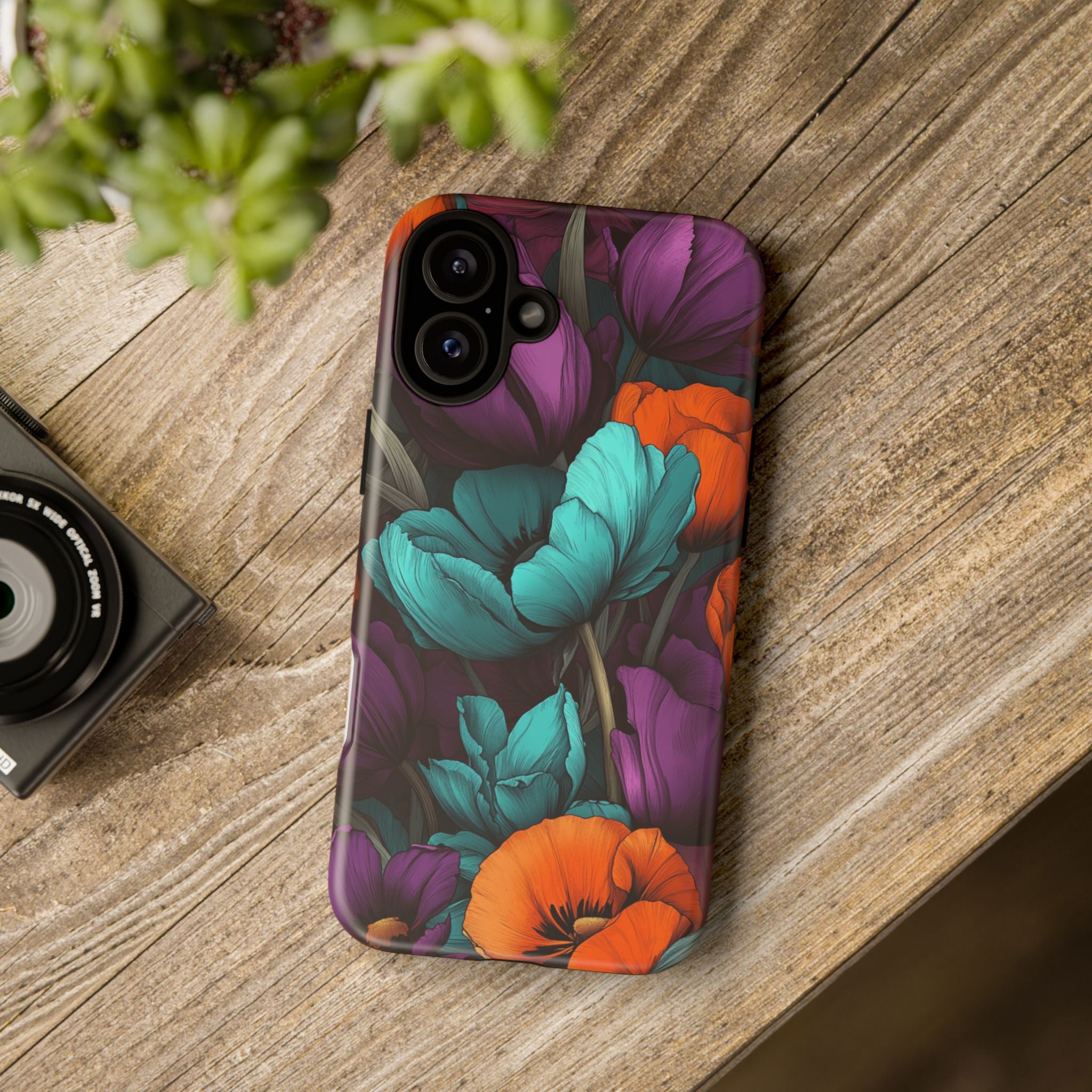 Floral Phone Case - Vibrant Flower Tough Case