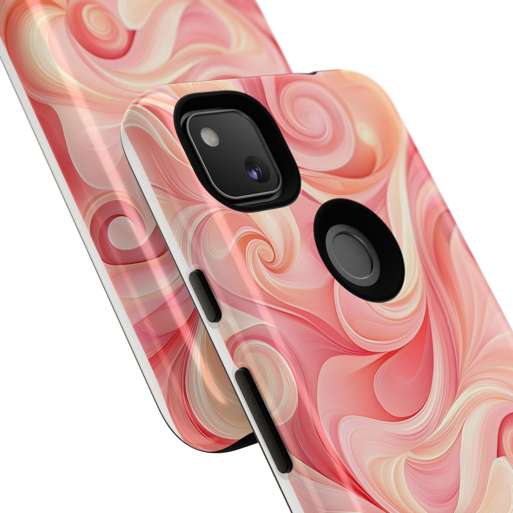Stylish Phone Case - Tough Cases with Abstract Pink Swirls