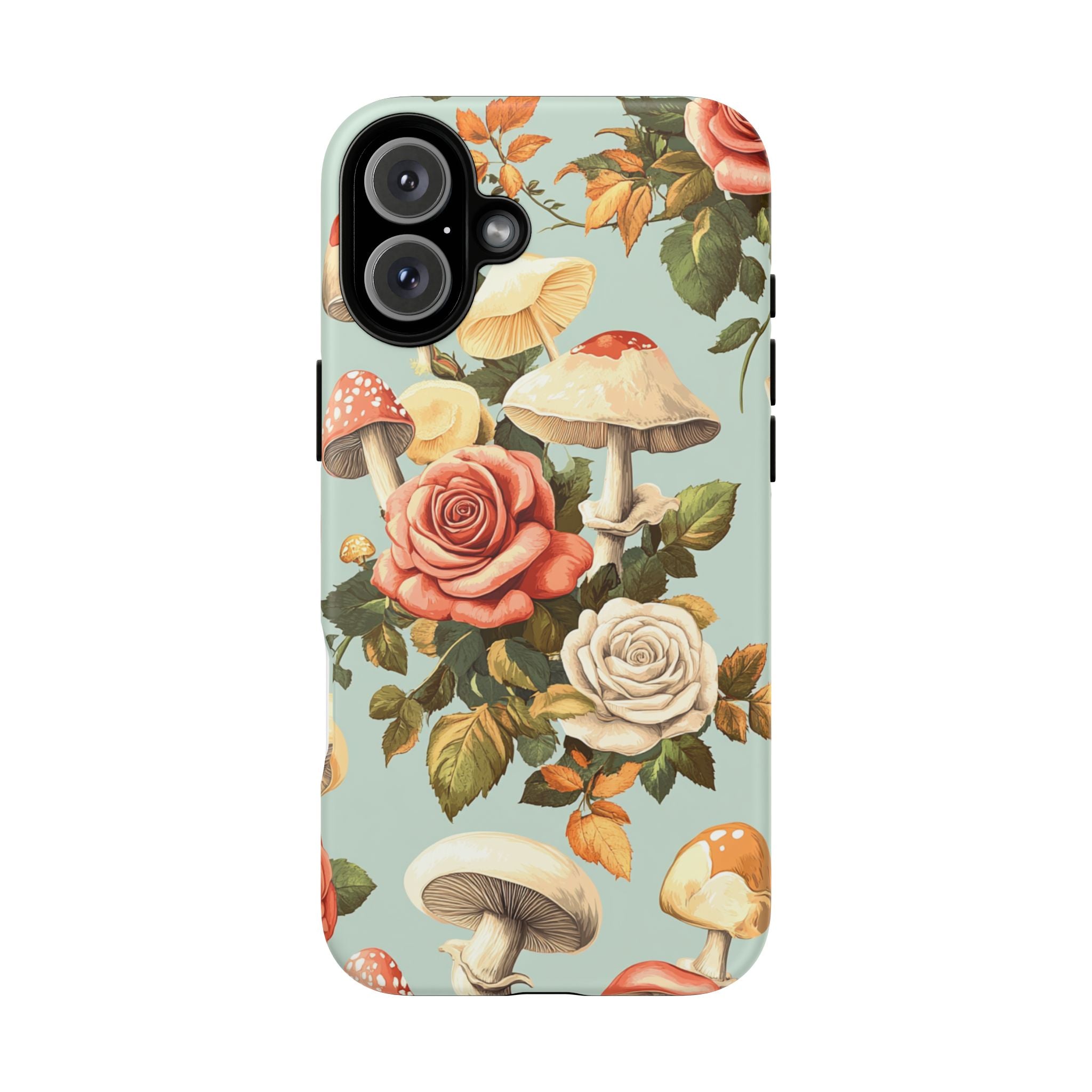 Floral Phone Case - Tough Cases with Mushroom and Rose