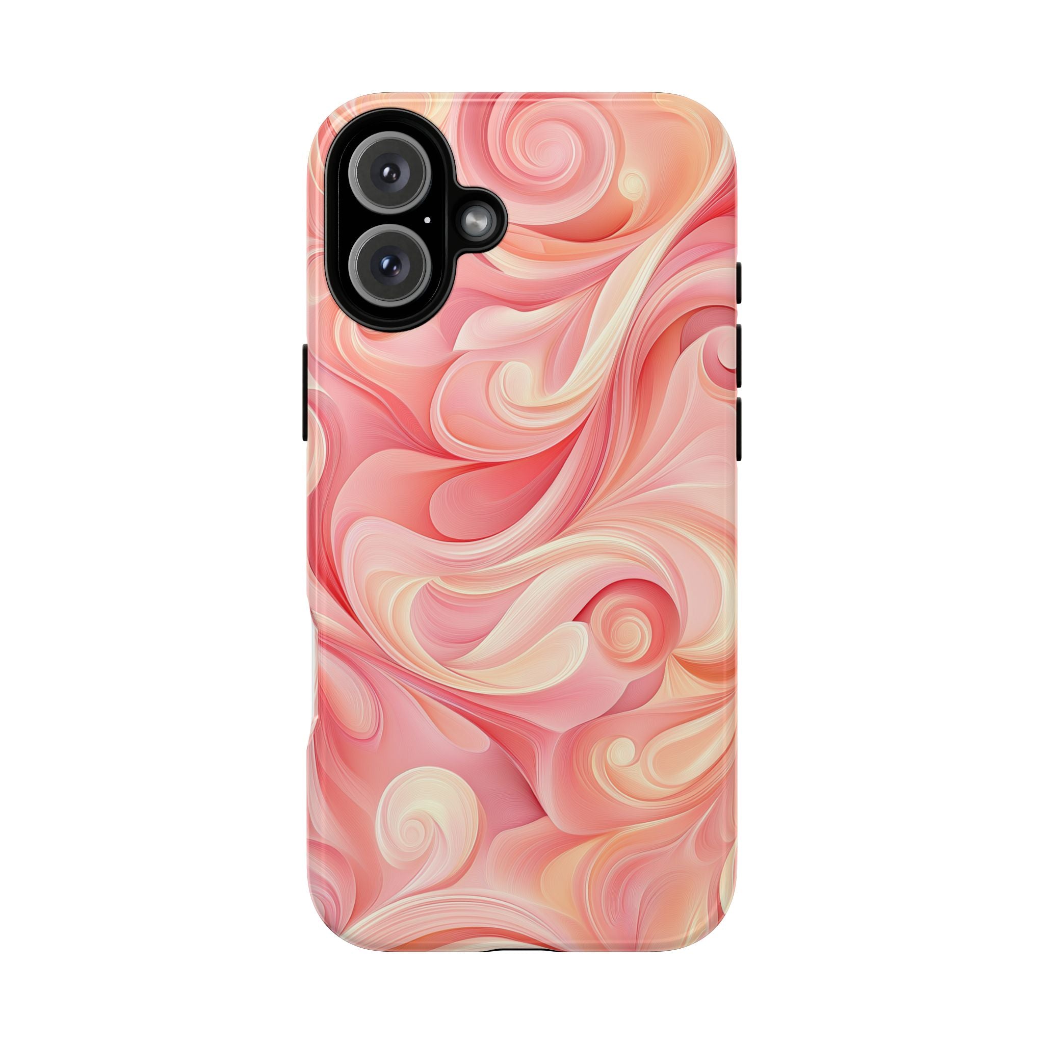 Stylish Phone Case - Tough Cases with Abstract Pink Swirls