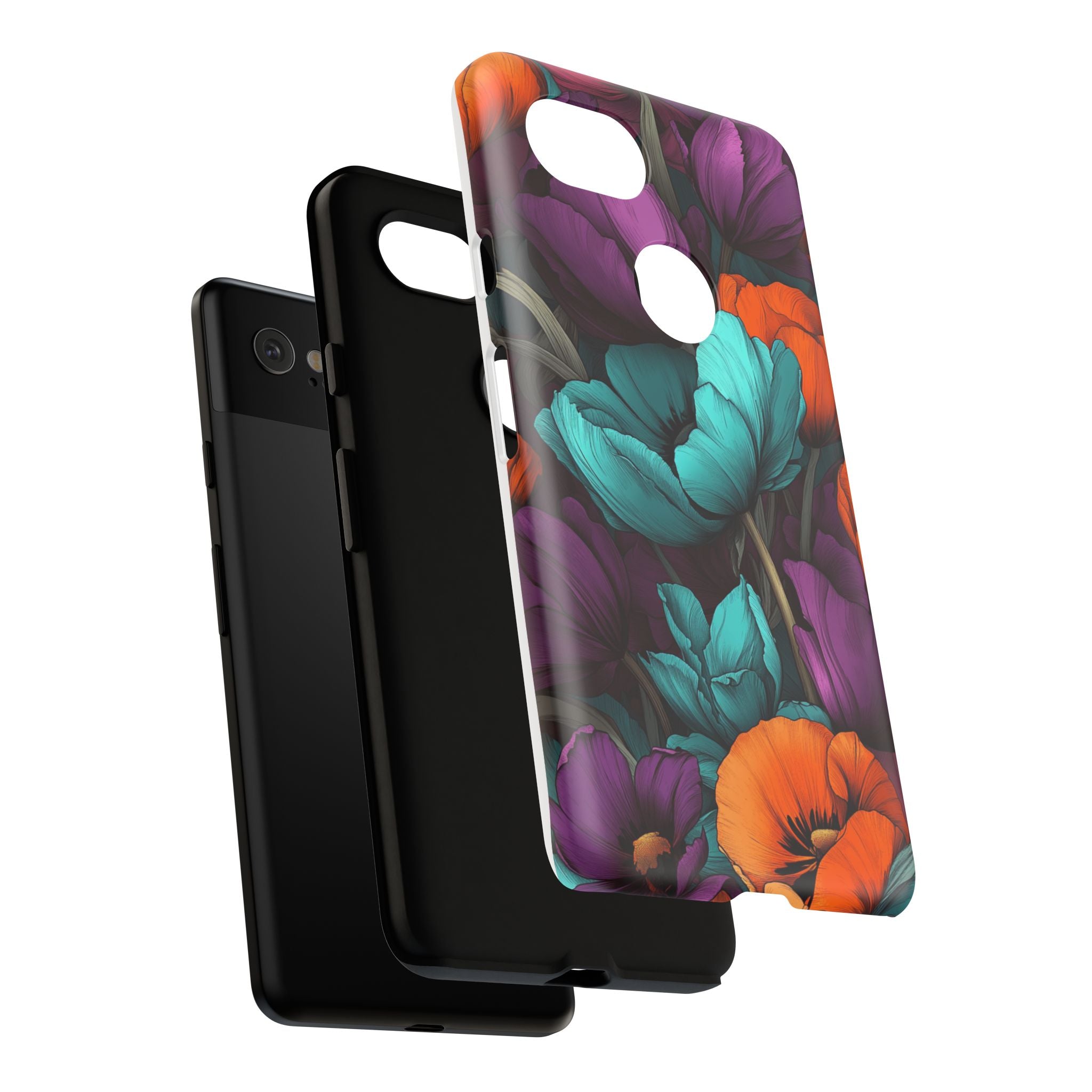 Floral Phone Case - Vibrant Flower Tough Case