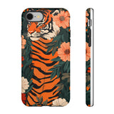 Tough Cases: Floral Tiger Phone Case