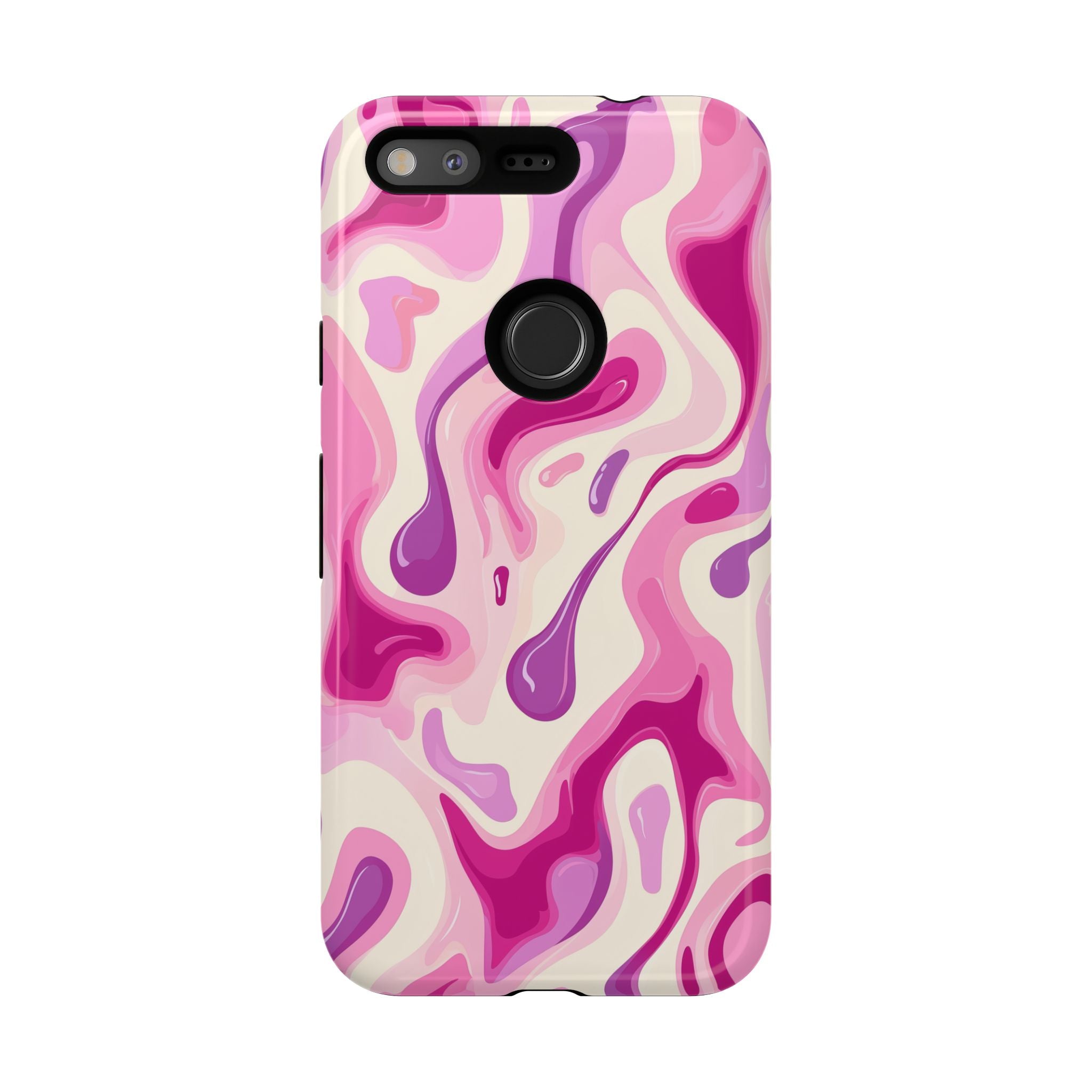 Colorful Phone Case with Abstract Pink Design