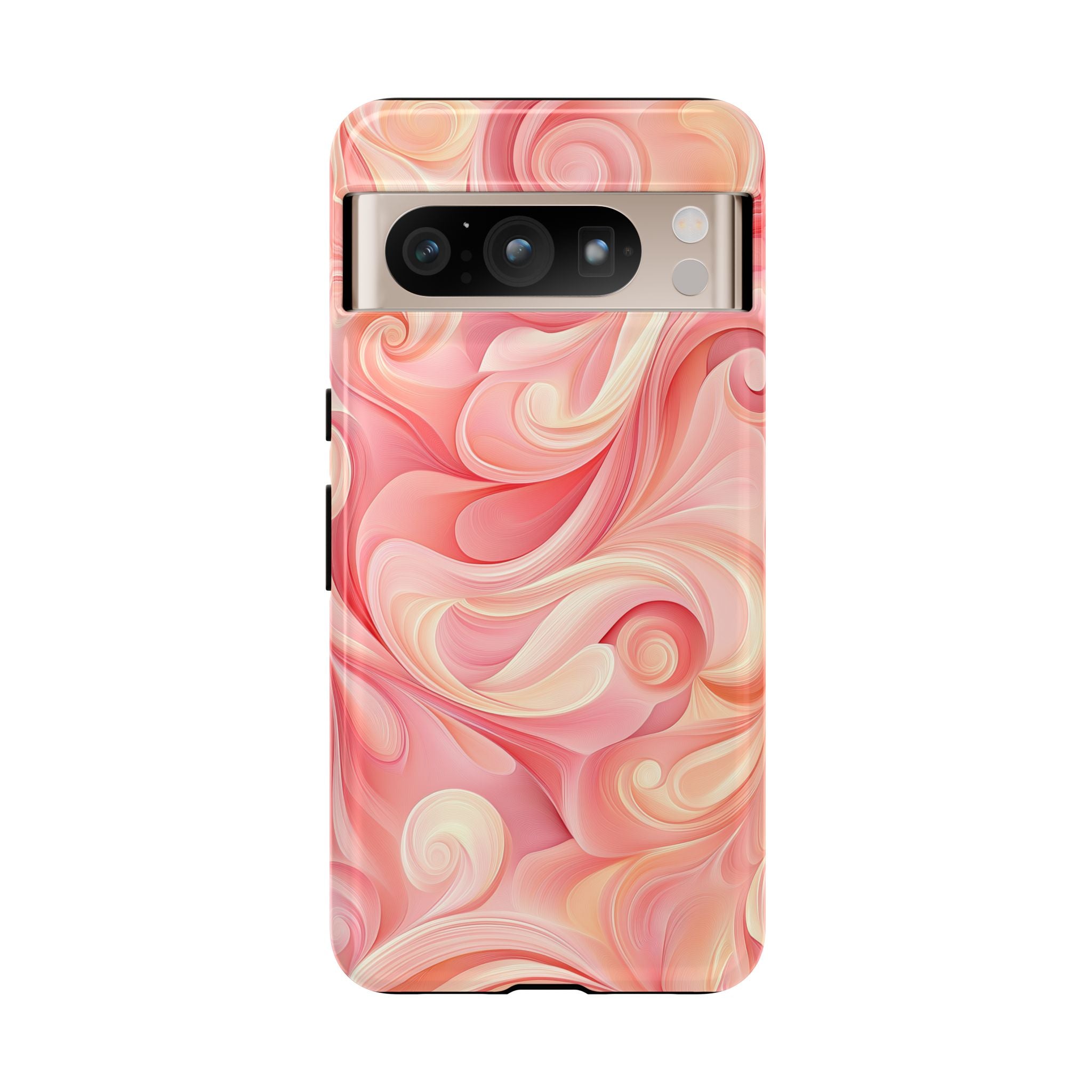 Stylish Phone Case - Tough Cases with Abstract Pink Swirls