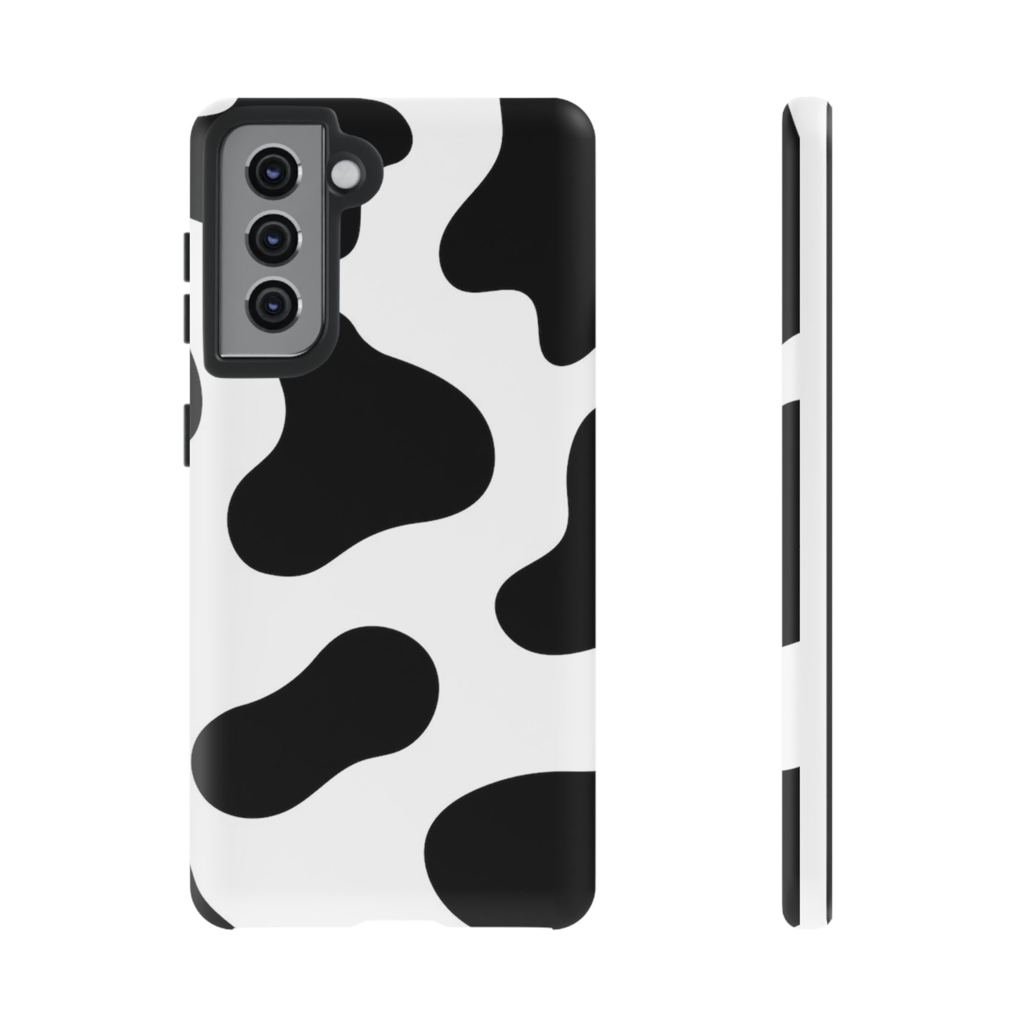 Black and White Cow Print Phone Case, Cute Tough Cases, Animal Print Case, Stylish Smartphone Accessories, Cow Lover Gift