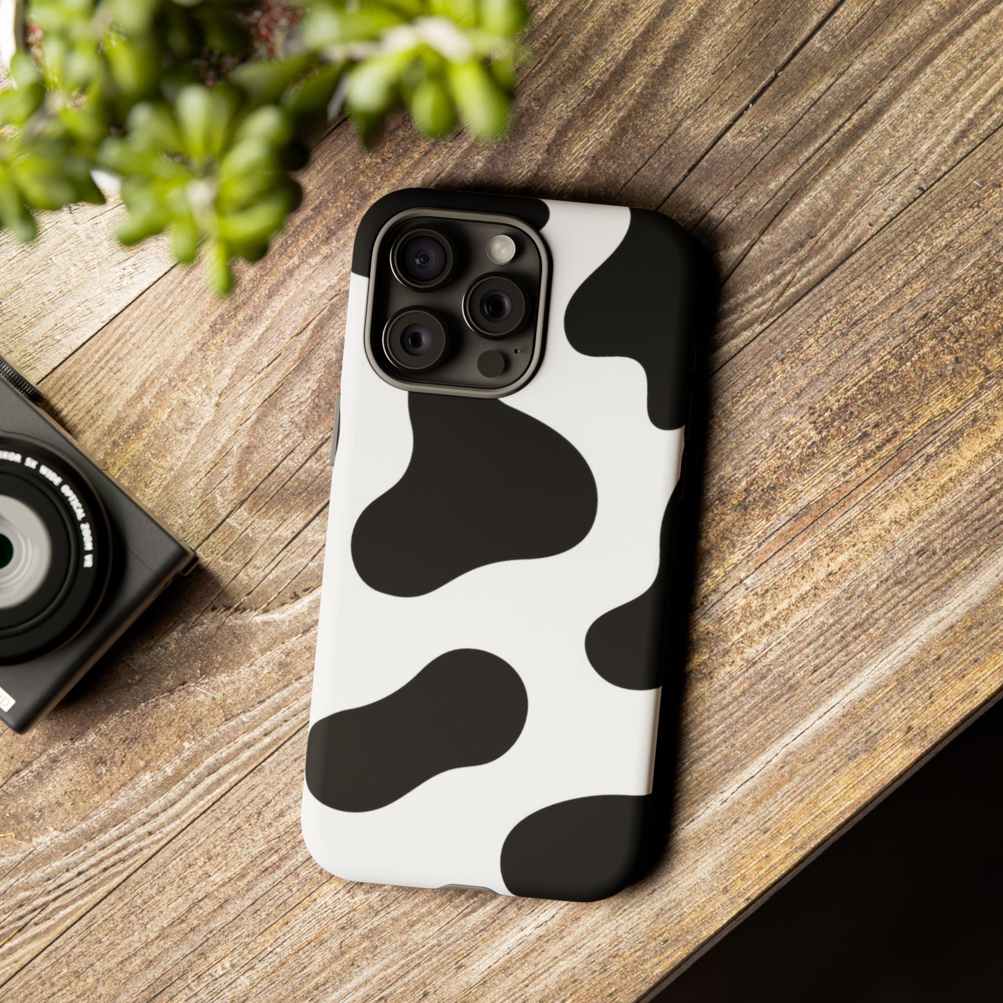 Black and White Cow Print Phone Case, Cute Tough Cases, Animal Print Case, Stylish Smartphone Accessories, Cow Lover Gift