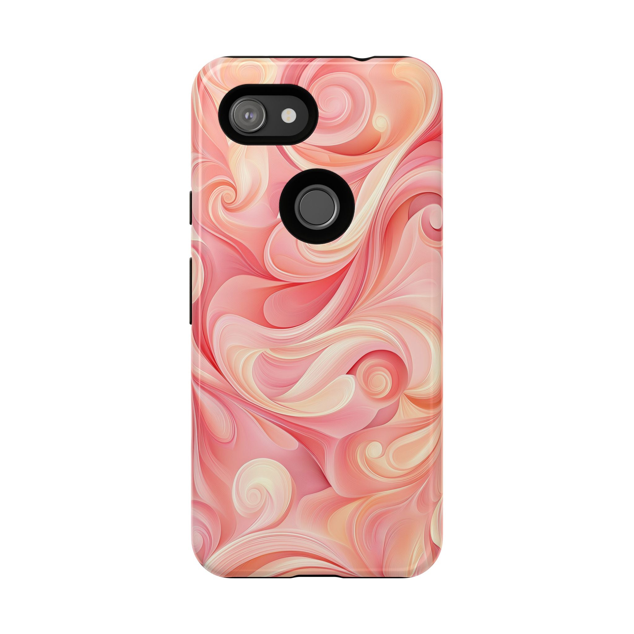 Stylish Phone Case - Tough Cases with Abstract Pink Swirls