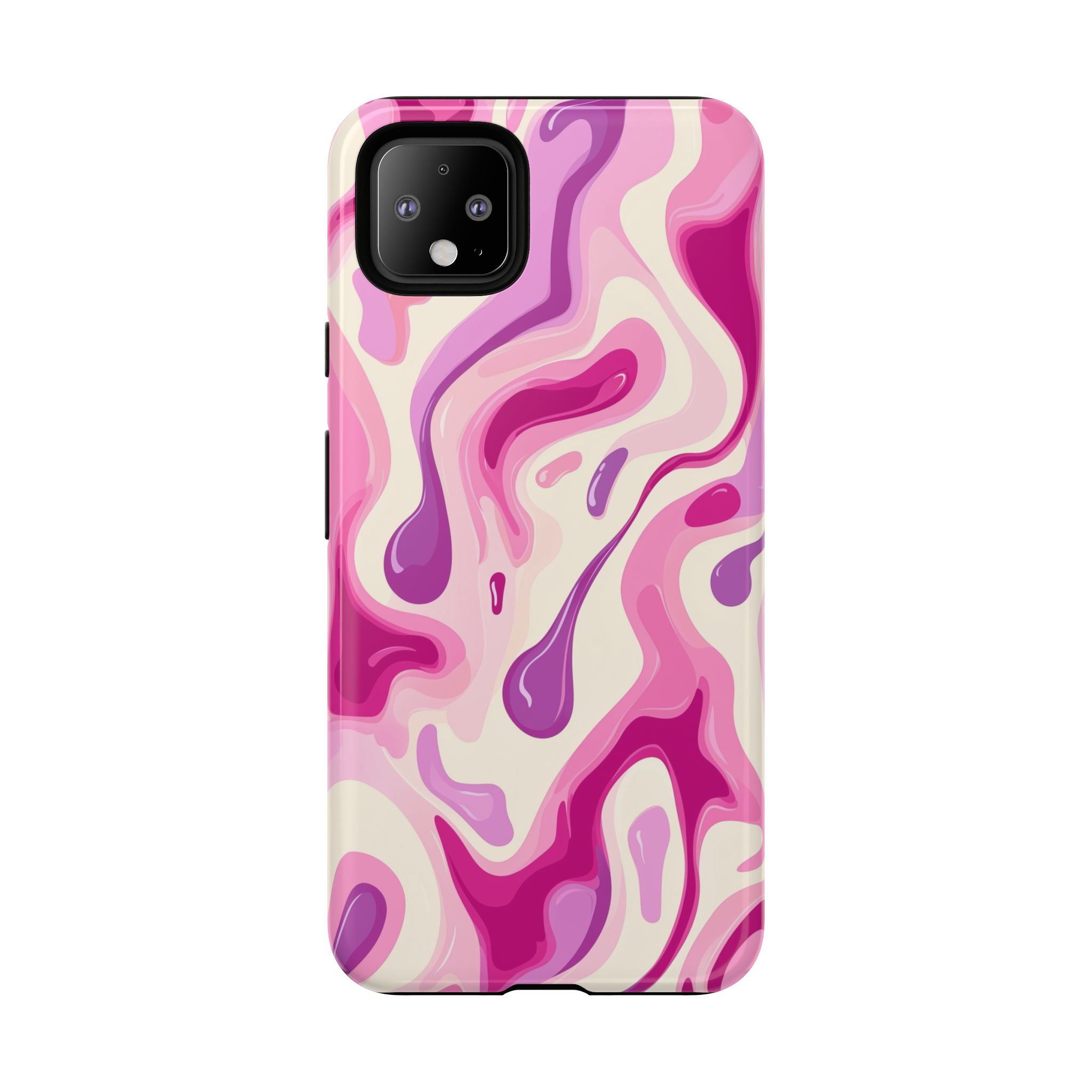 Colorful Phone Case with Abstract Pink Design