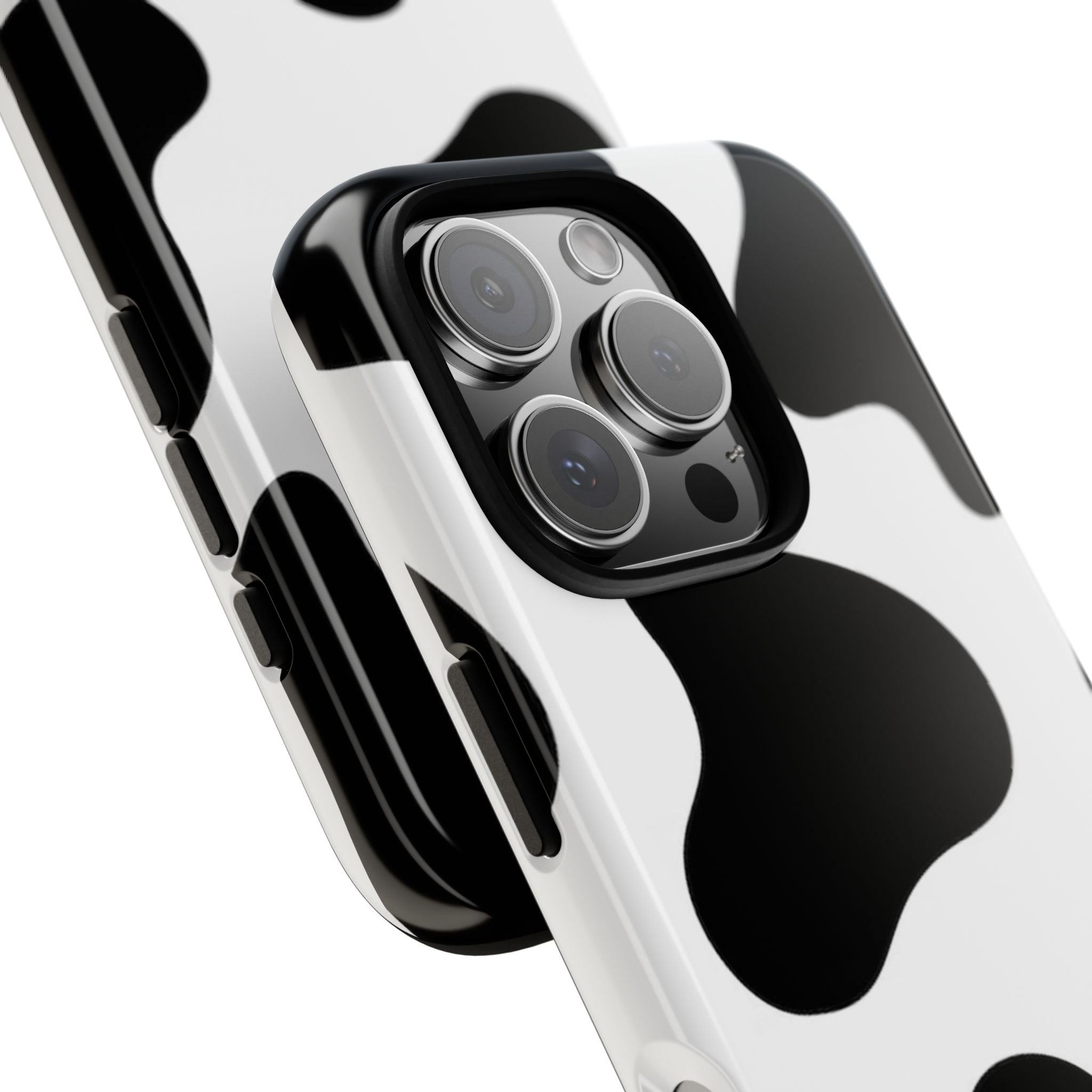 Black and White Cow Print Phone Case, Cute Tough Cases, Animal Print Case, Stylish Smartphone Accessories, Cow Lover Gift