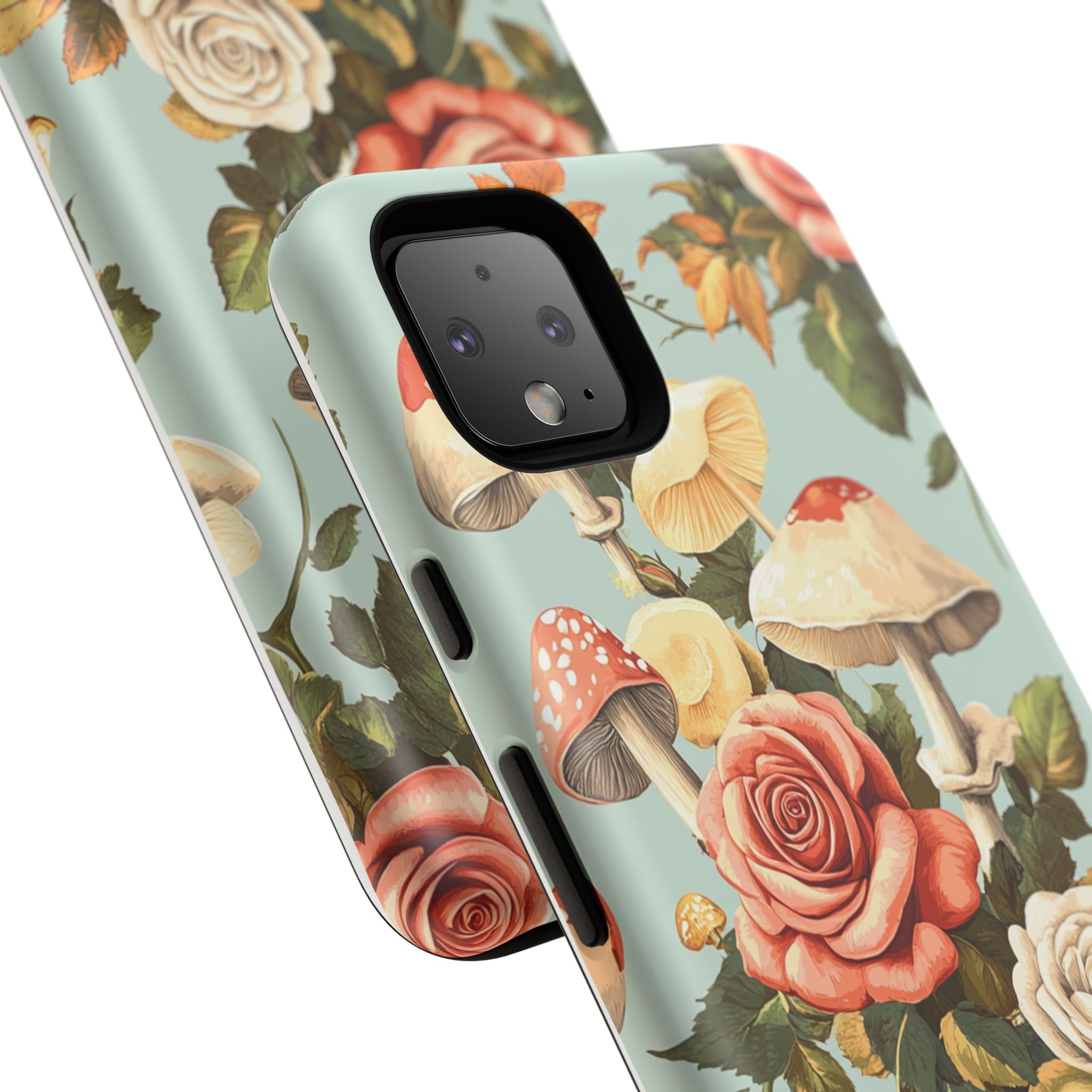 Floral Phone Case - Tough Cases with Mushroom and Rose