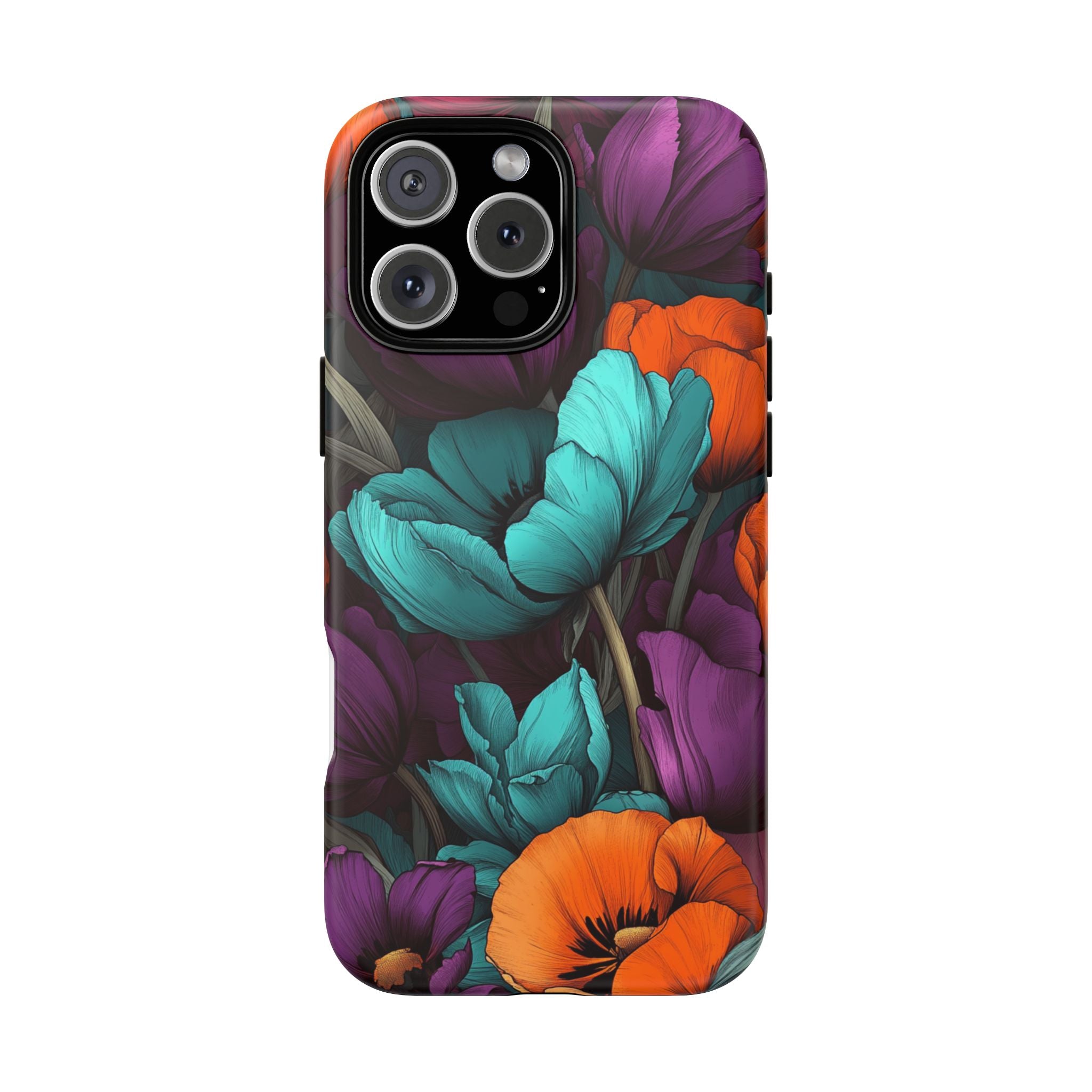 Floral Phone Case - Vibrant Flower Tough Case