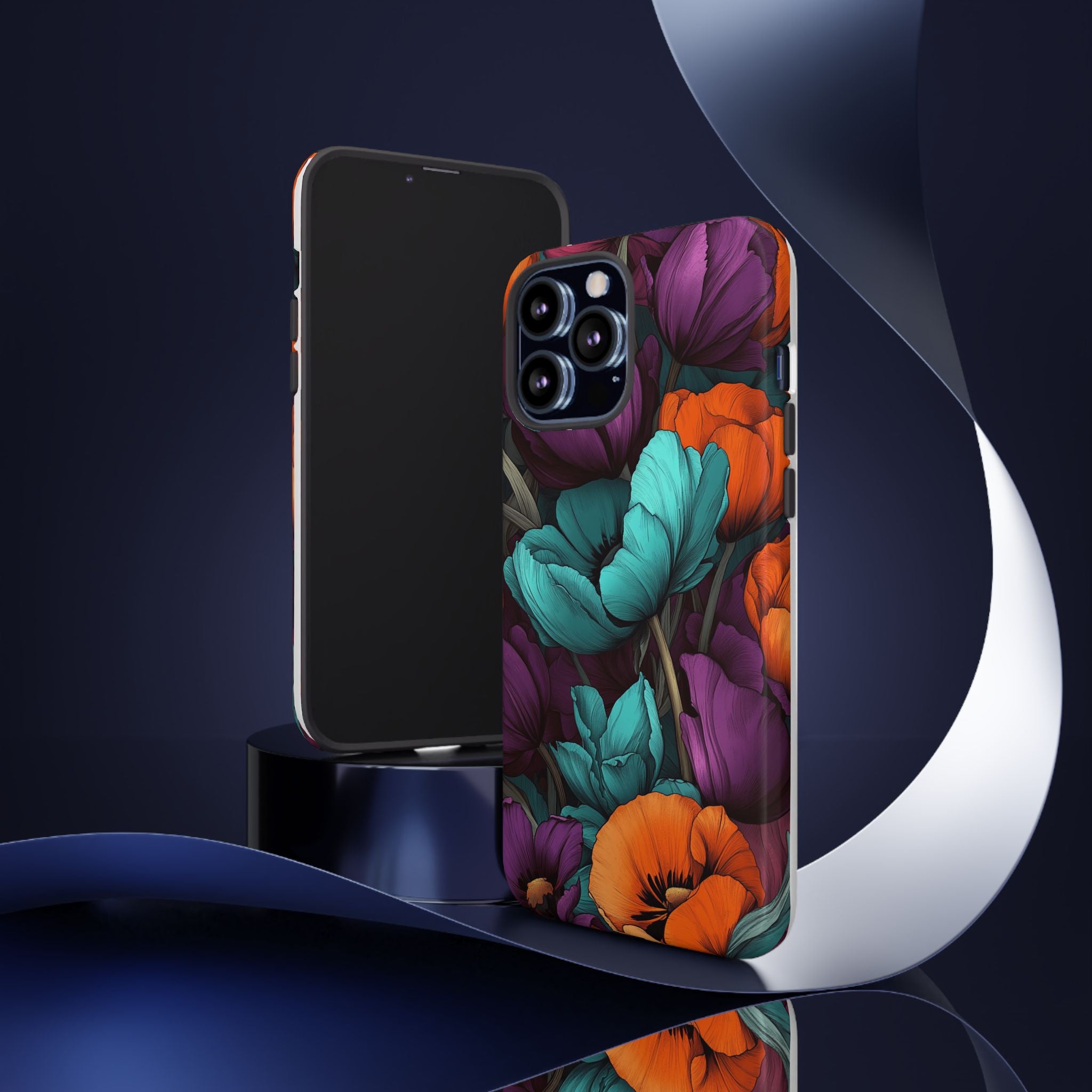 Floral Phone Case - Vibrant Flower Tough Case