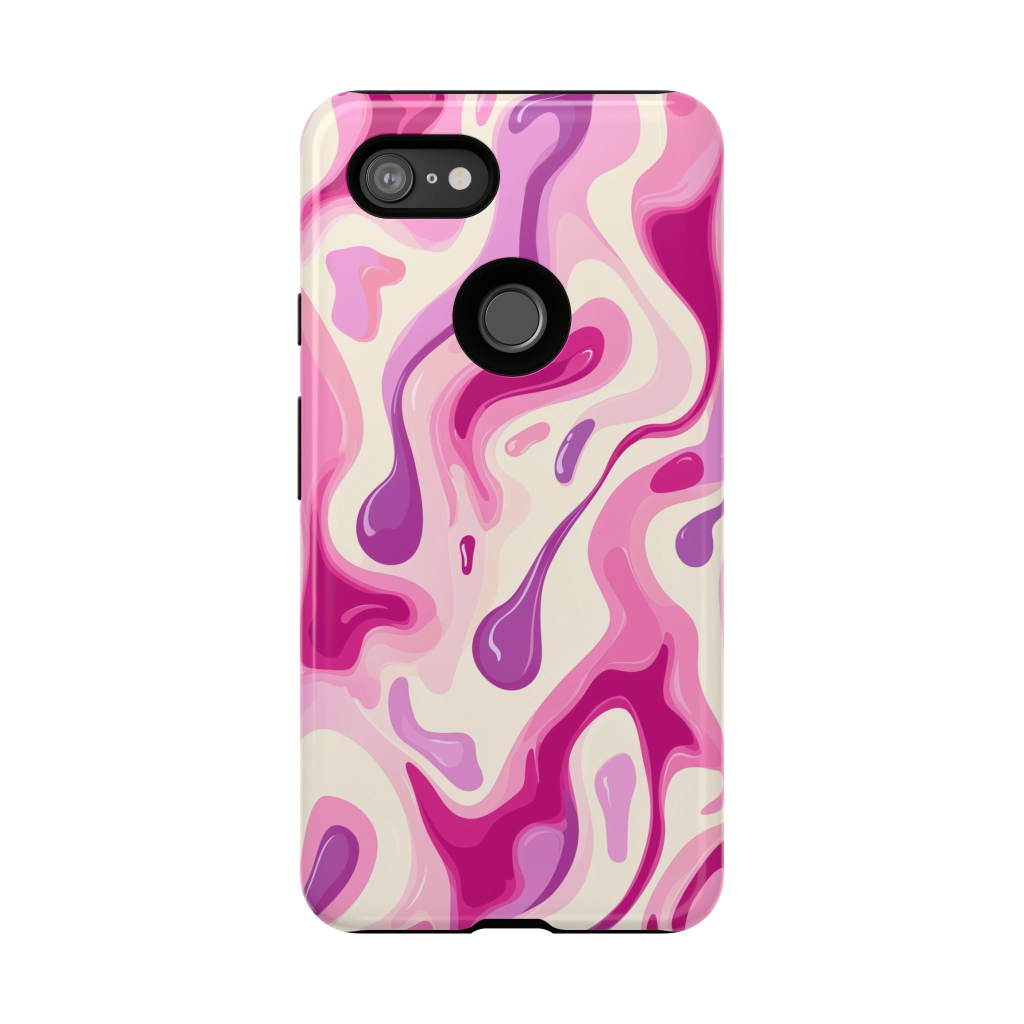 Colorful Phone Case with Abstract Pink Design